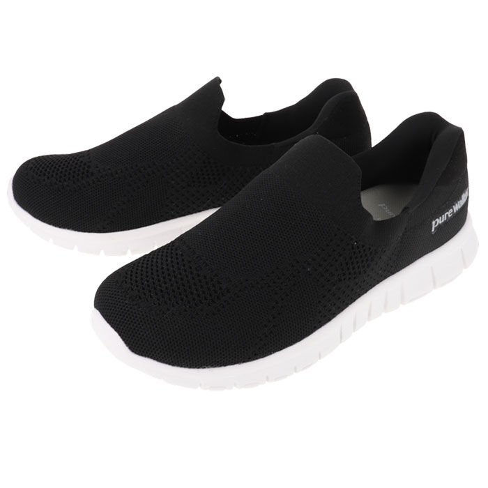 BACKYARD FAMILY「ピュアウォーカー スリッポン レディース 通販 pw1502 紐なし スニーカー スライドフィット」|スリッポン|