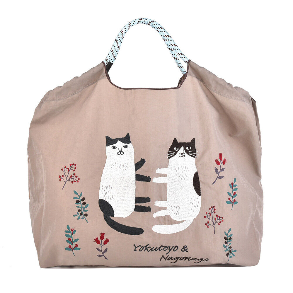 BACKYARD FAMILY「刺繍 ワッシャーバッグ L アニマル 通販 ワッシャーバック トート ショルダー 肩掛け」|トートバッグ|ブラウン1