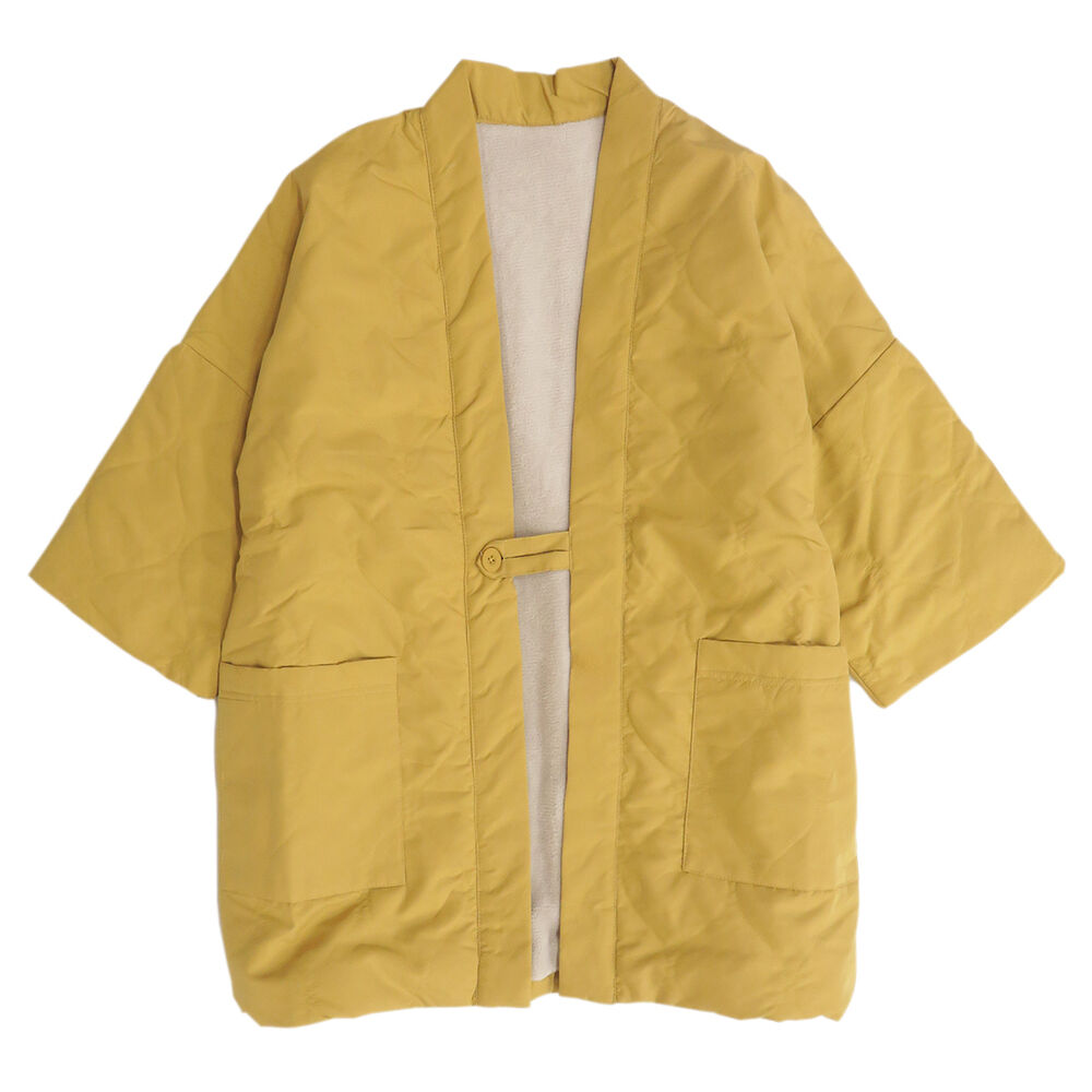 BACKYARD FAMILY「グロリア はんてん キルティング 長袖 通販 半纏 羽織り 羽織 ハンテン ルームウェア 部屋着」|ルームウェア|イエロー1