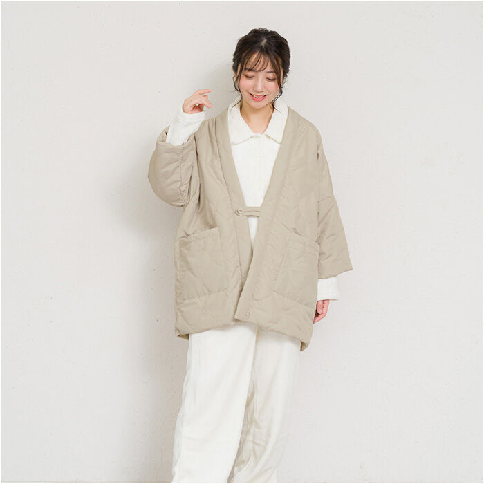 BACKYARD FAMILY「グロリア はんてん キルティング 長袖 通販 半纏 羽織り 羽織 ハンテン ルームウェア 部屋着」|ルームウェア|