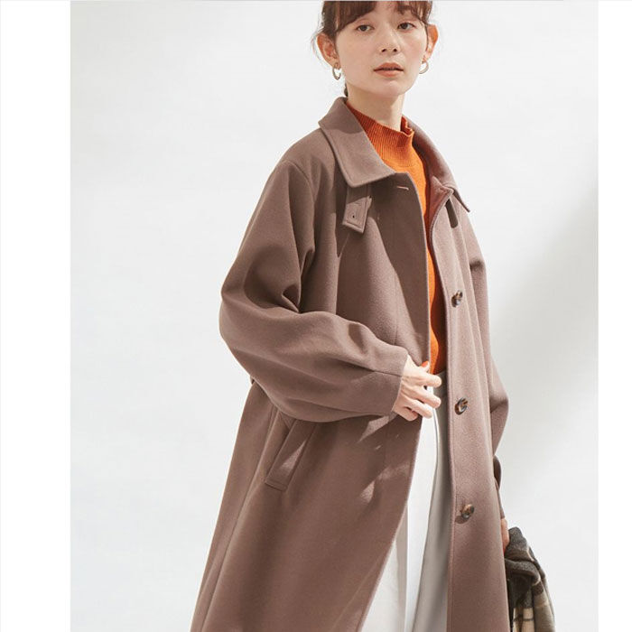 BACKYARD FAMILY「ステンカラーコート レディース ロング 通販 コート ロングコート ボリューム袖 アウター」|その他|