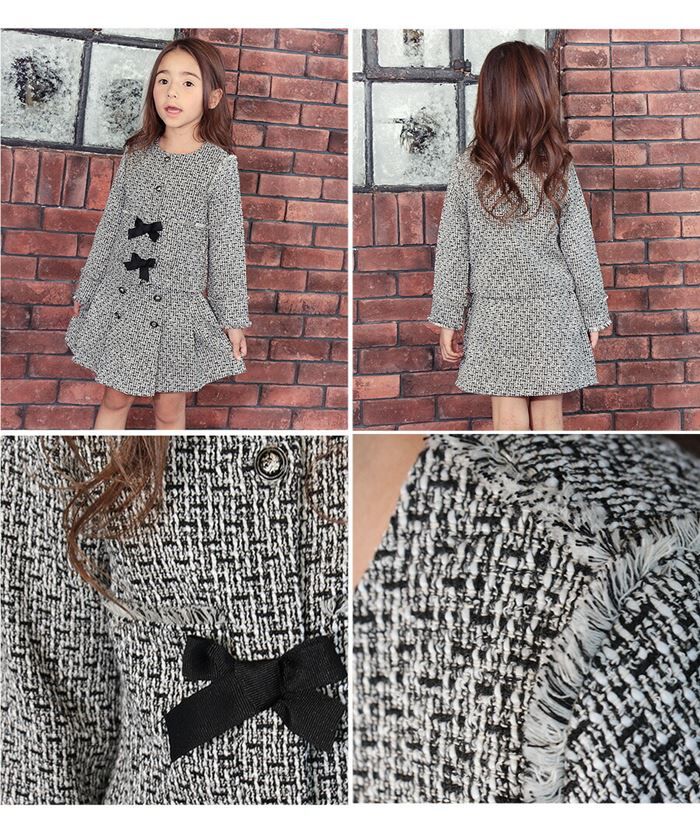 BACKYARD FAMILY「キッズ スーツ 入学式 女の子 通販 ツイード セットアップ 10005406 フォーマルスーツ」|その他|