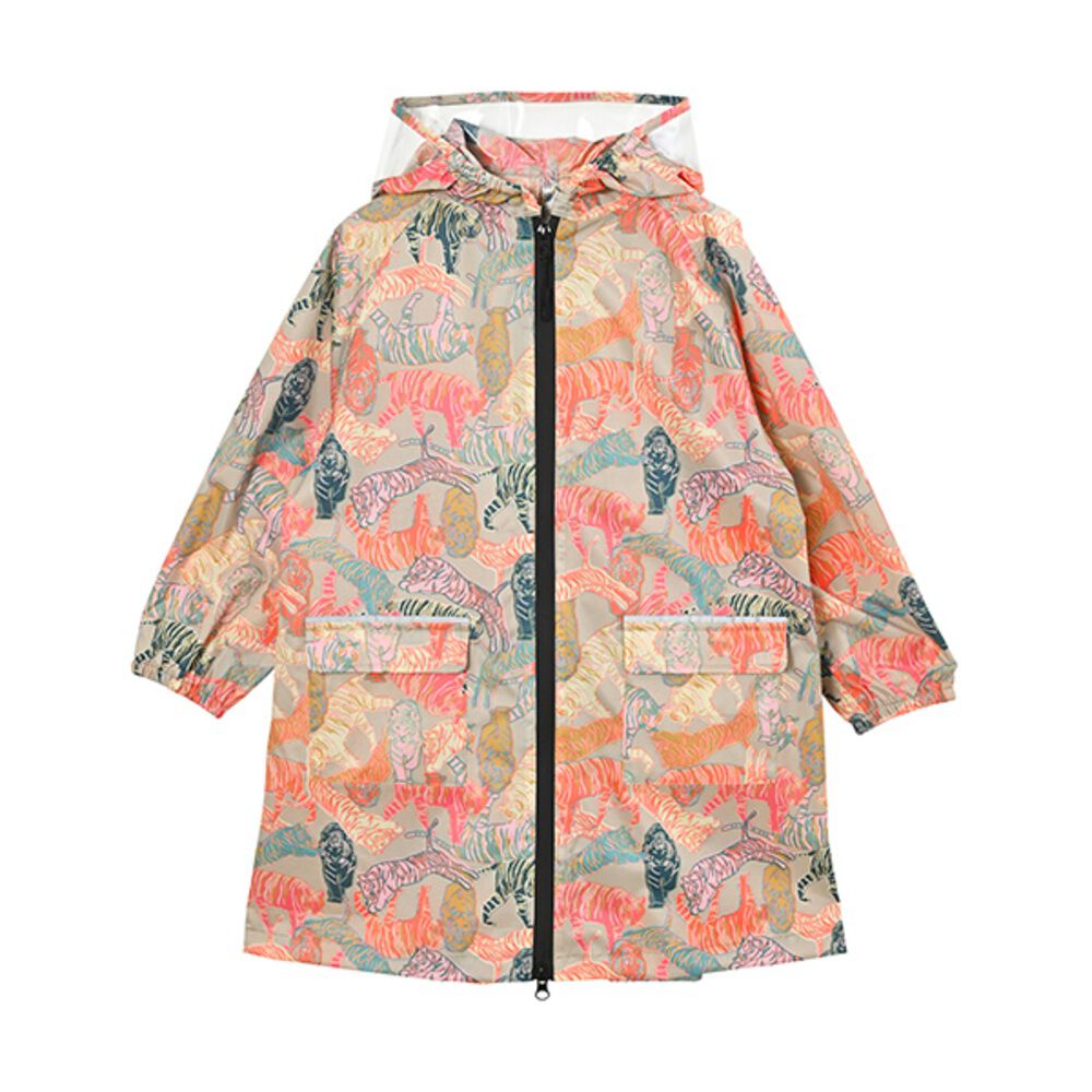 KiU「kiu キウ レインコート キッズ 通販 キッズポンチョ ポンチョ カッパ 雨合羽 ランドセル対応」|レインコート|オレンジ1