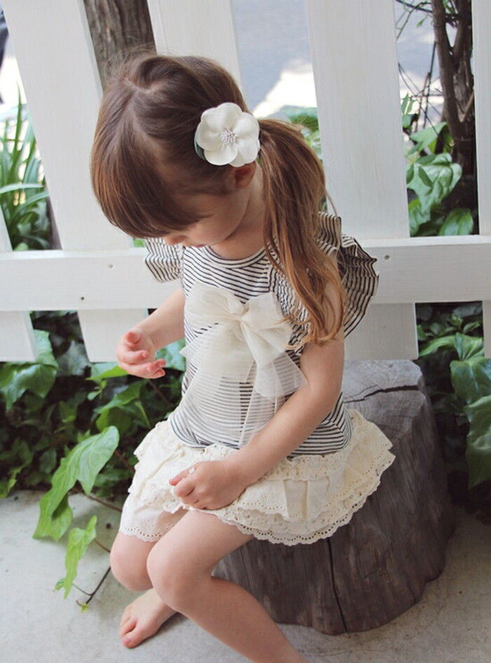 BACKYARD FAMILY「Rora Tシャツ 半袖 キッズ 通販 ローラ カットソー プリン肩フリルT ボーダー リボン」|その他|