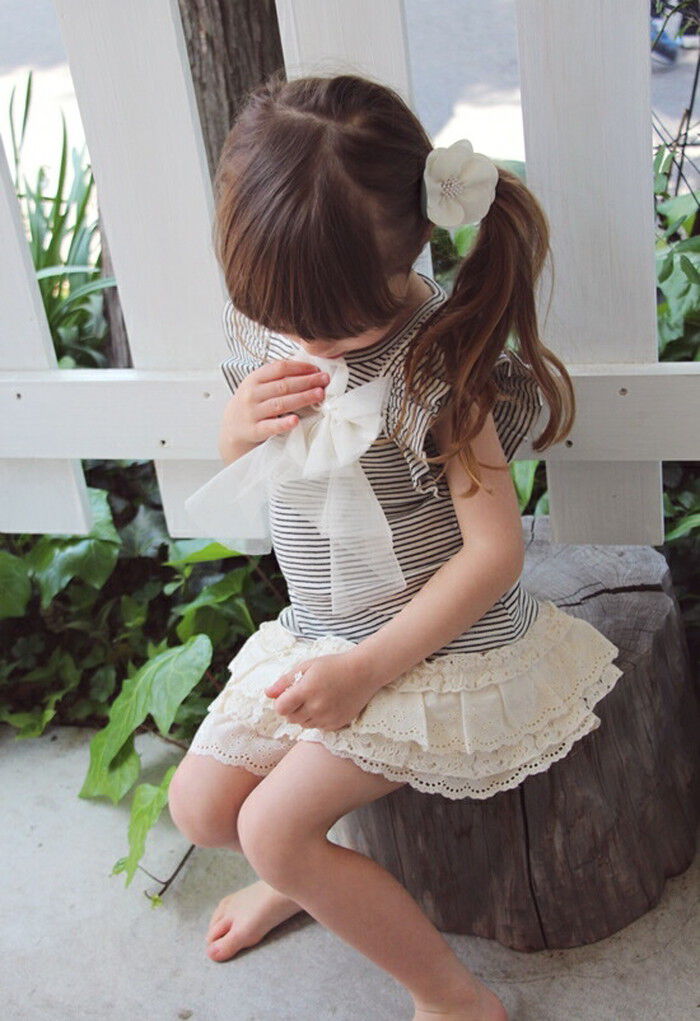 BACKYARD FAMILY「Rora Tシャツ 半袖 キッズ 通販 ローラ カットソー プリン肩フリルT ボーダー リボン」|その他|