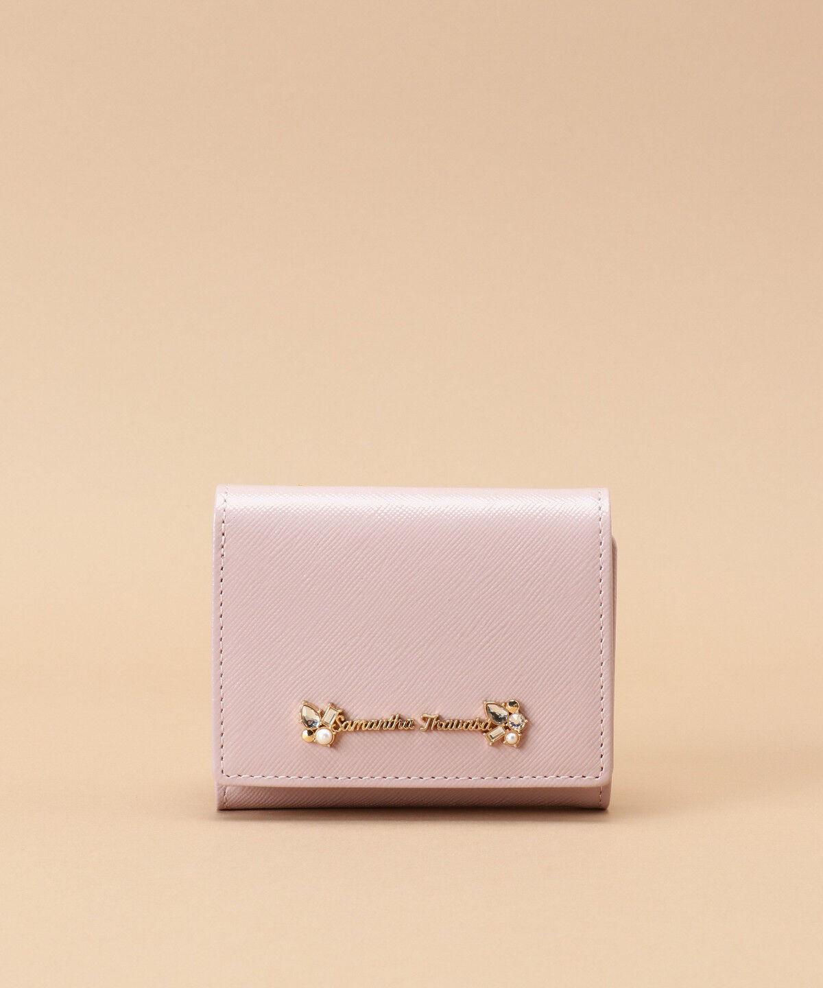 Samantha Thavasa「ラメレザービジュー ミニ財布」|財布|ベビーピンク