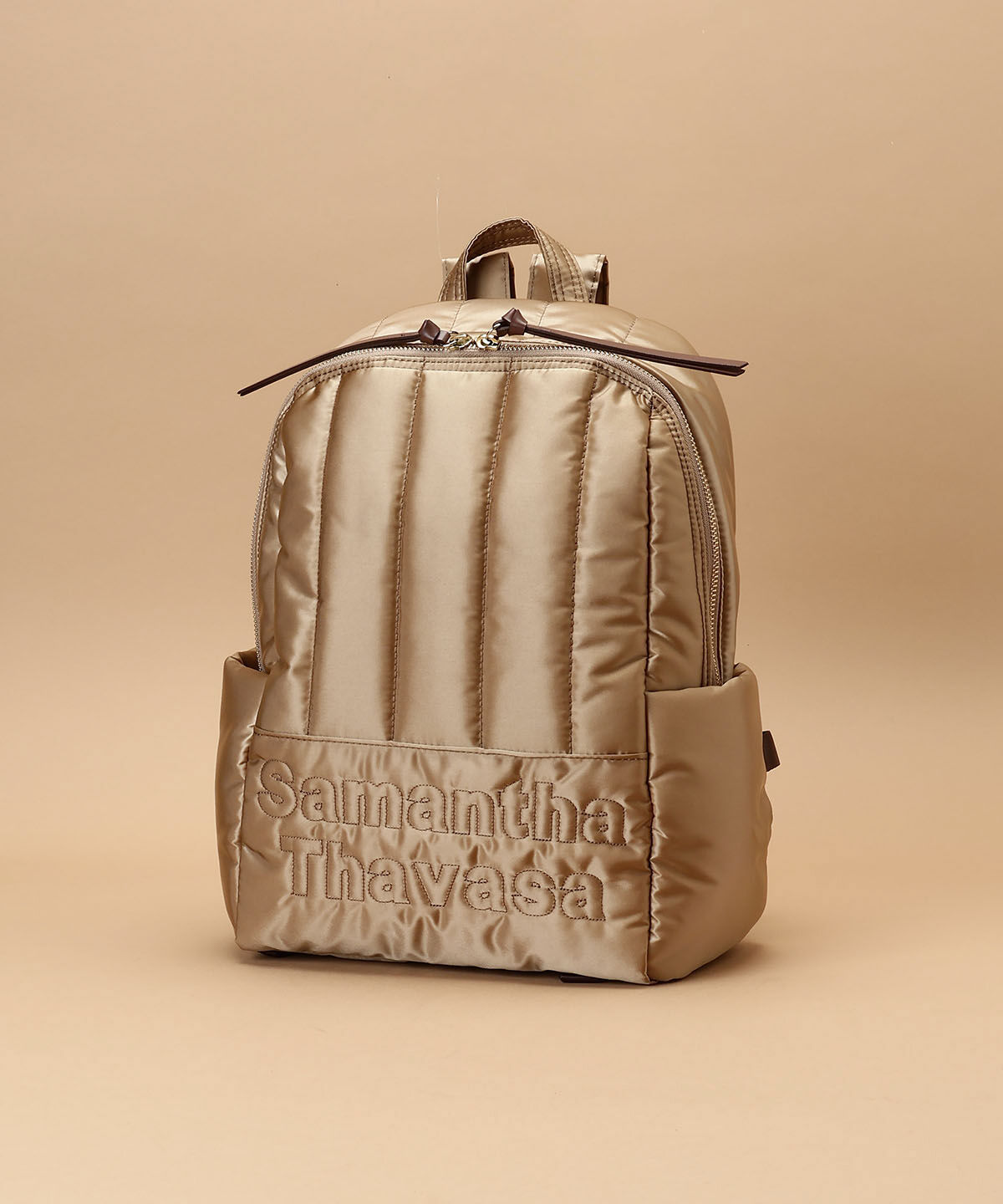 Samantha Thavasa「キルティングナイロンリュック」|リュック|グレージュ