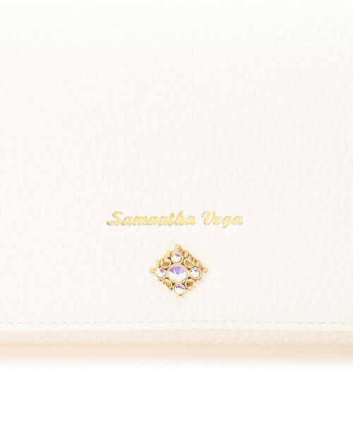  「シンプルビジューフラップ長財布」|財布|