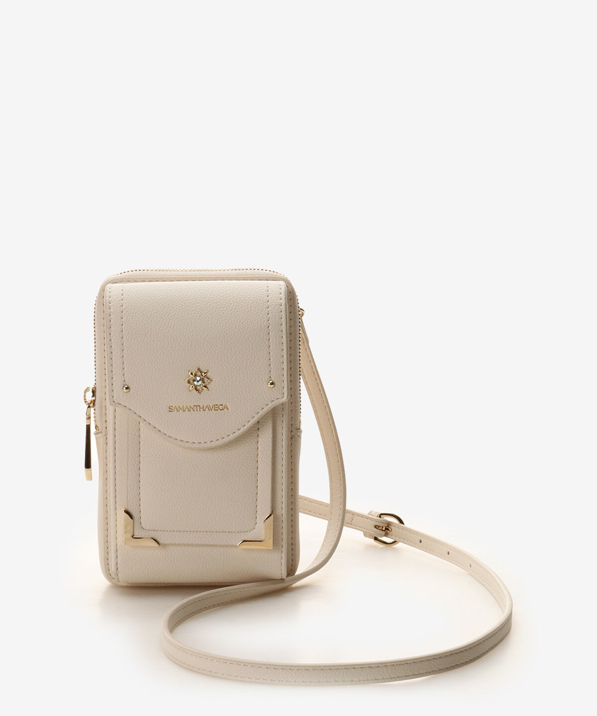 Samantha Vega「シンプルビジュースマホショルダーバッグ」|ショルダー・メッセンジャー|オフホワイト