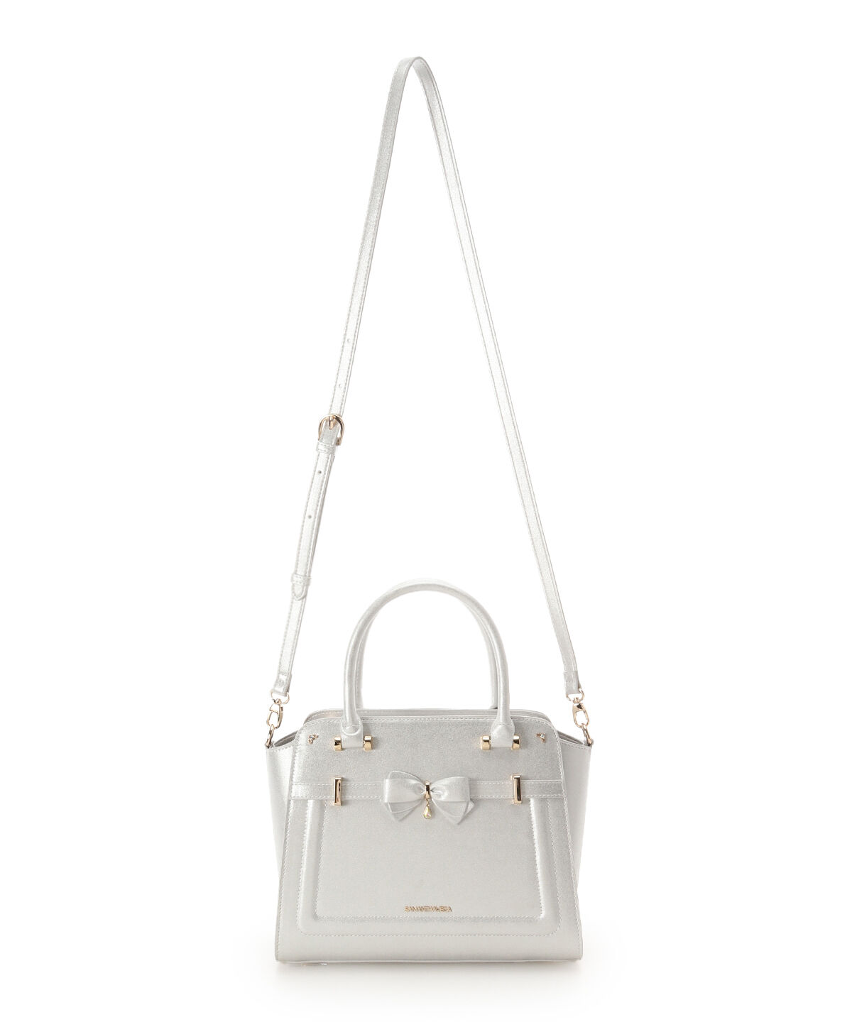 Samantha Vega「アクセントリボンラメハンドバッグ」|ハンドバッグ|
