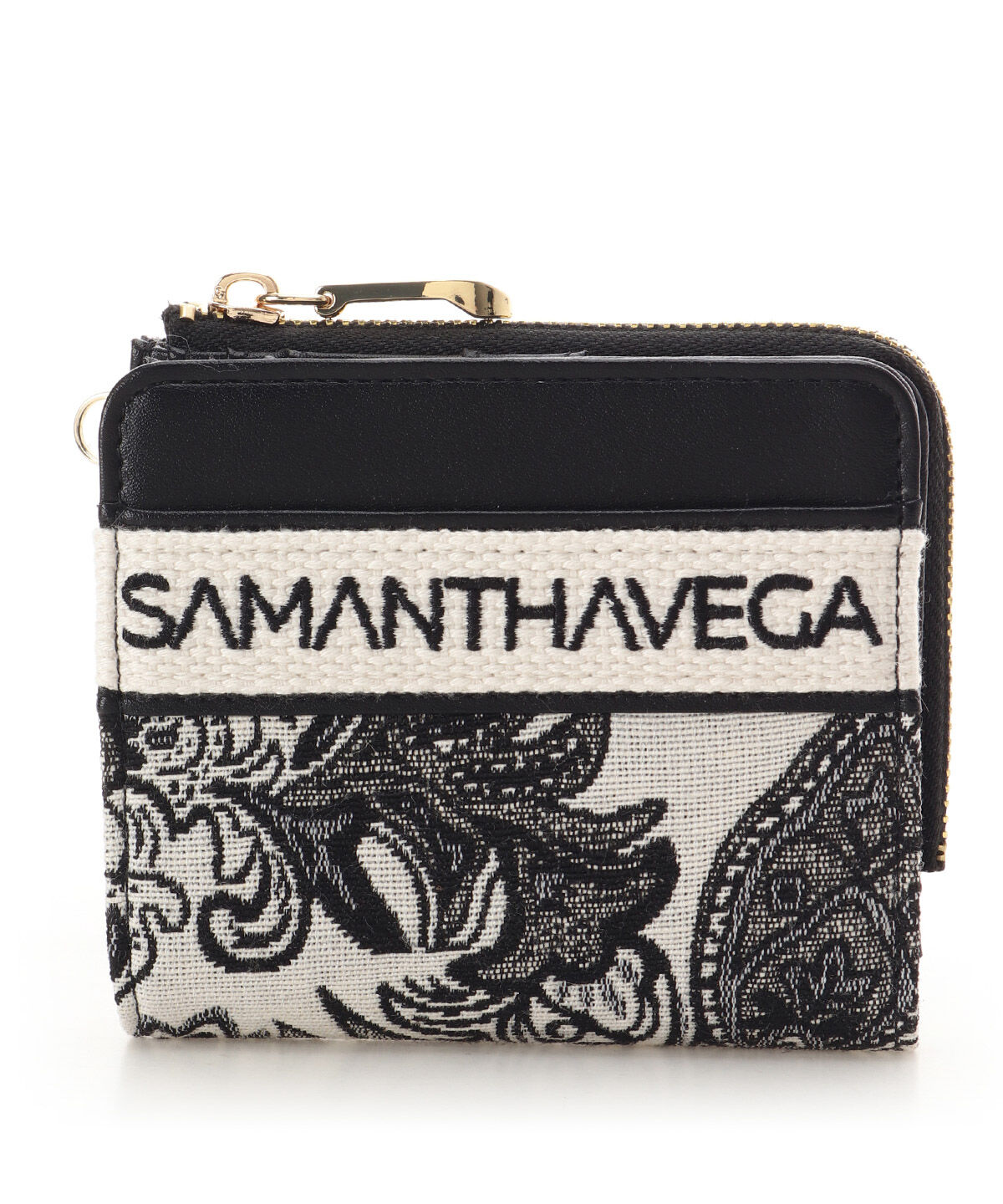 Samantha Vega「ロゴテープジャガード調折財布」|財布|