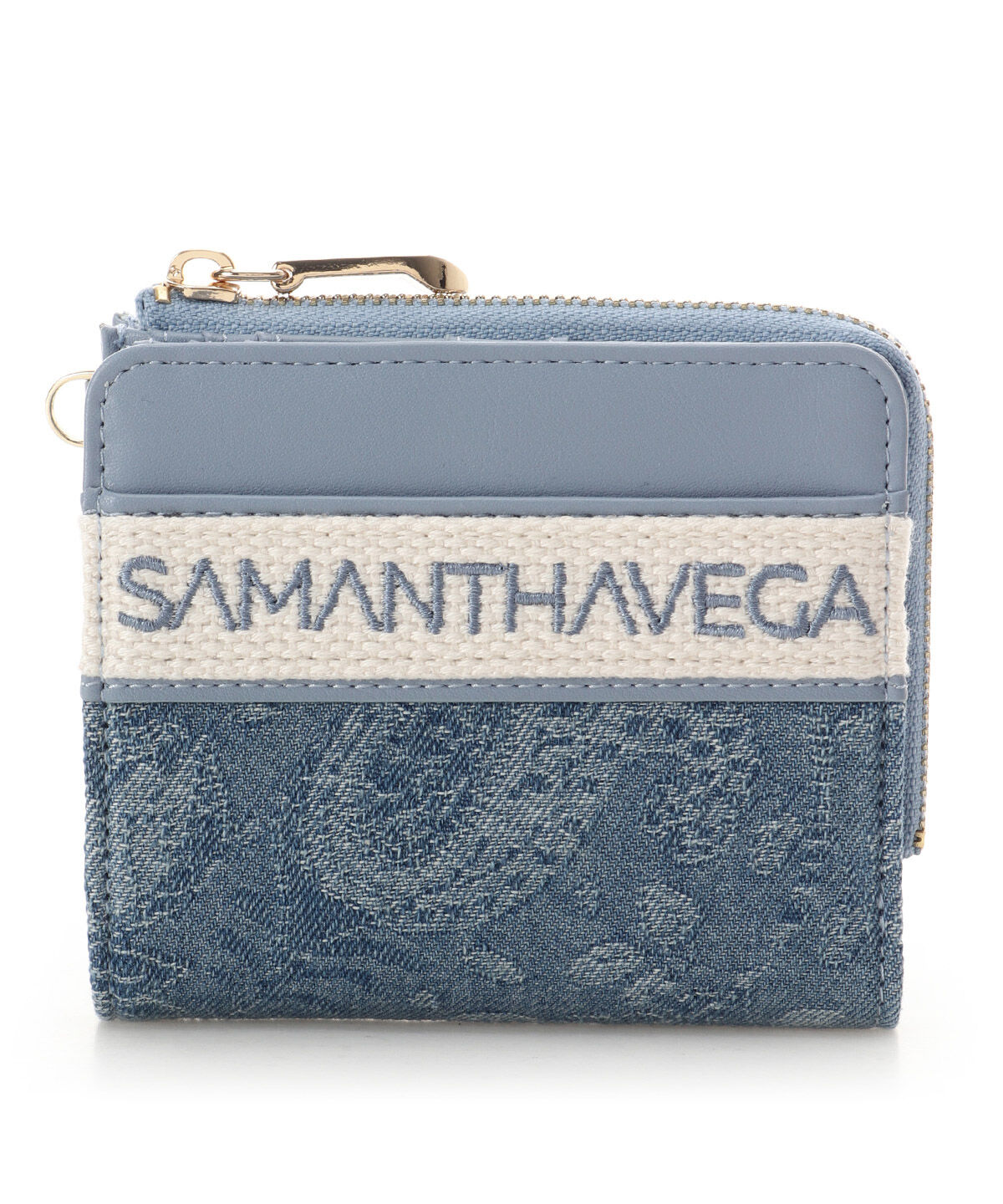 Samantha Vega「ロゴテープジャガード調折財布」|財布|