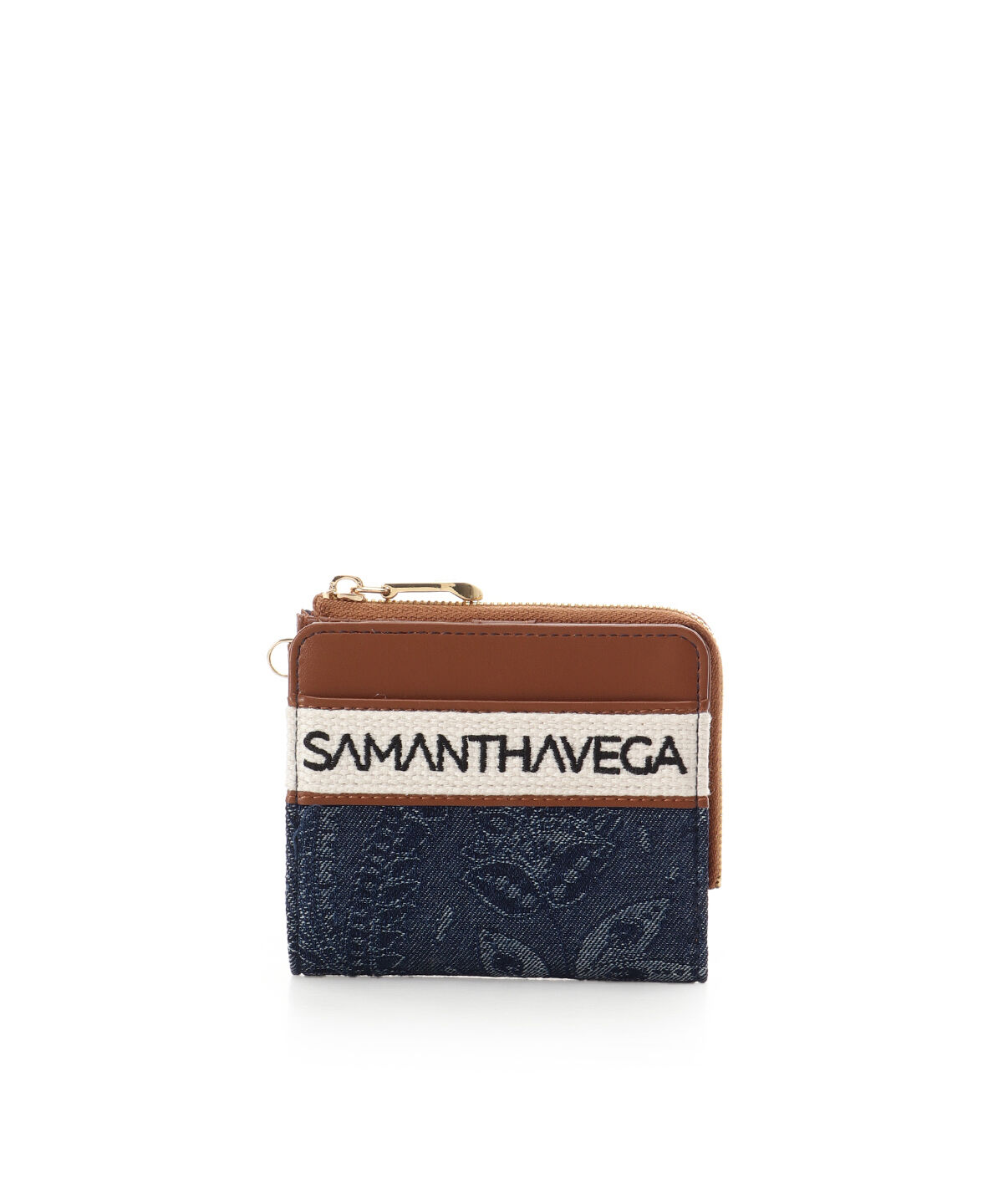 Samantha Vega「ロゴテープジャガード調折財布」|財布|インディゴ