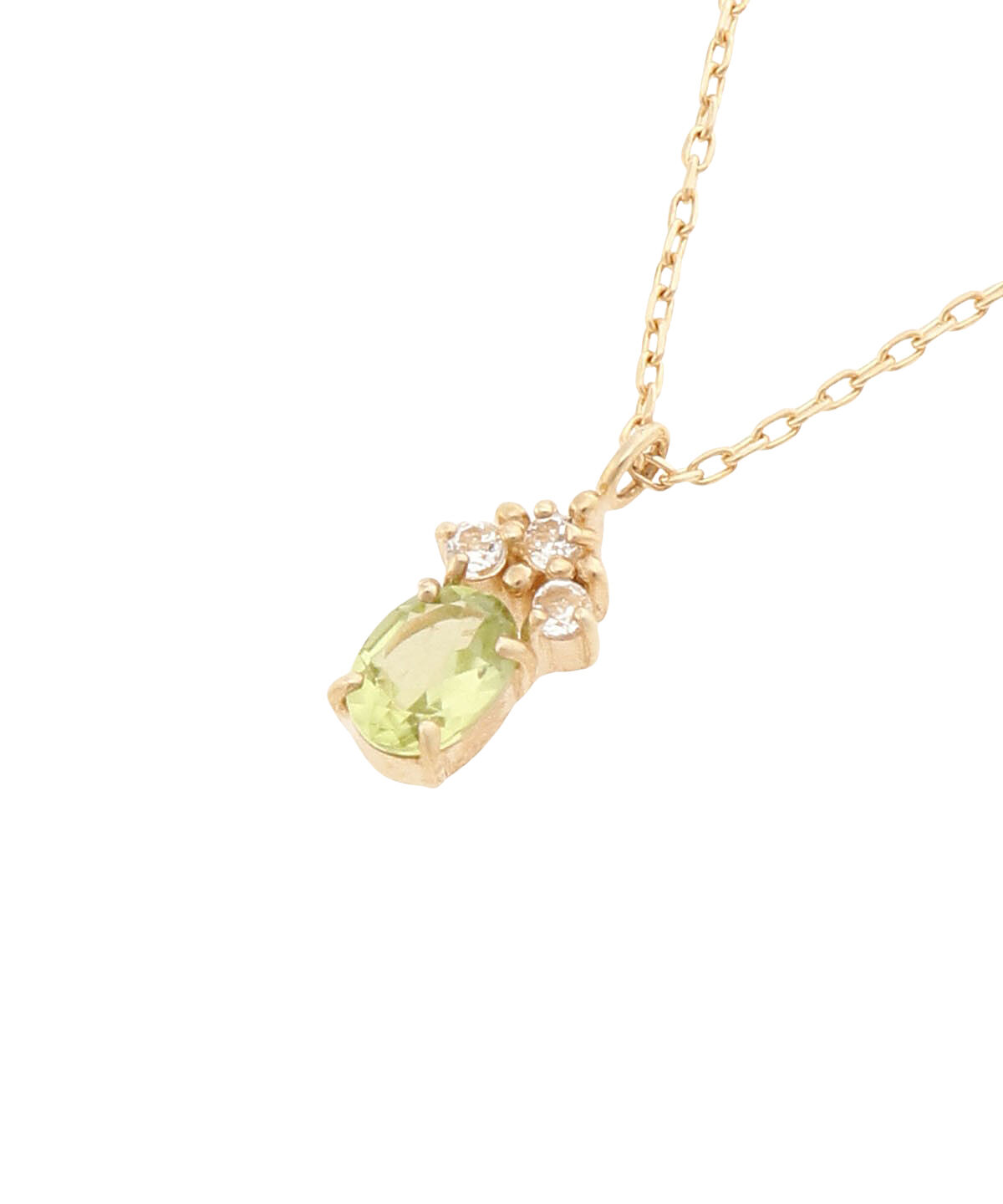 newme by Samantha Thavasa「K10 YG ペリドット オーバルネックレス ≪8月 誕生石≫」|ネックレス|