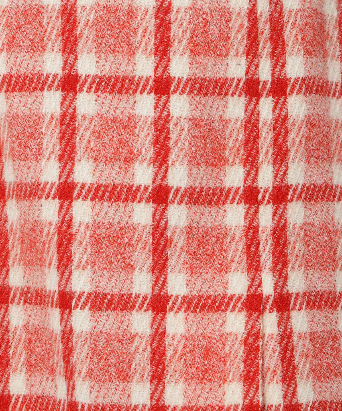 アンドクチュール「ウールシャギーチェックミニスカート」|台形|