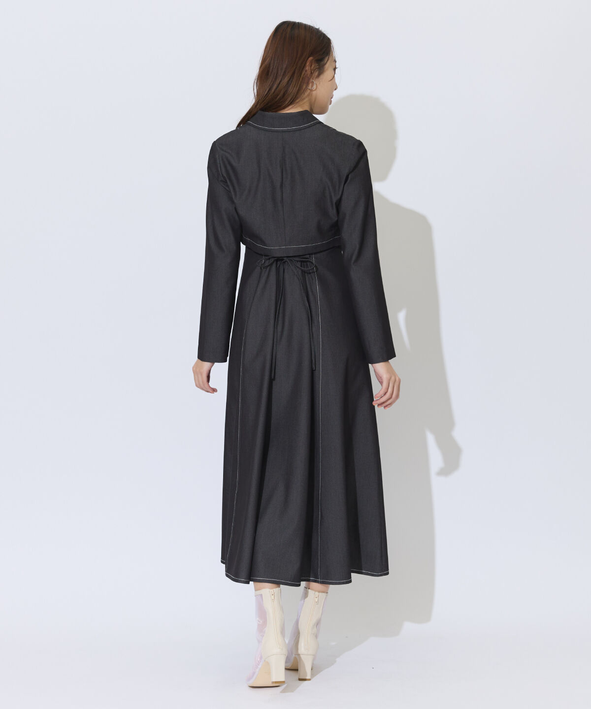 アンドクチュール「デニムライクアンサンブルワンピース」|ワンピース|