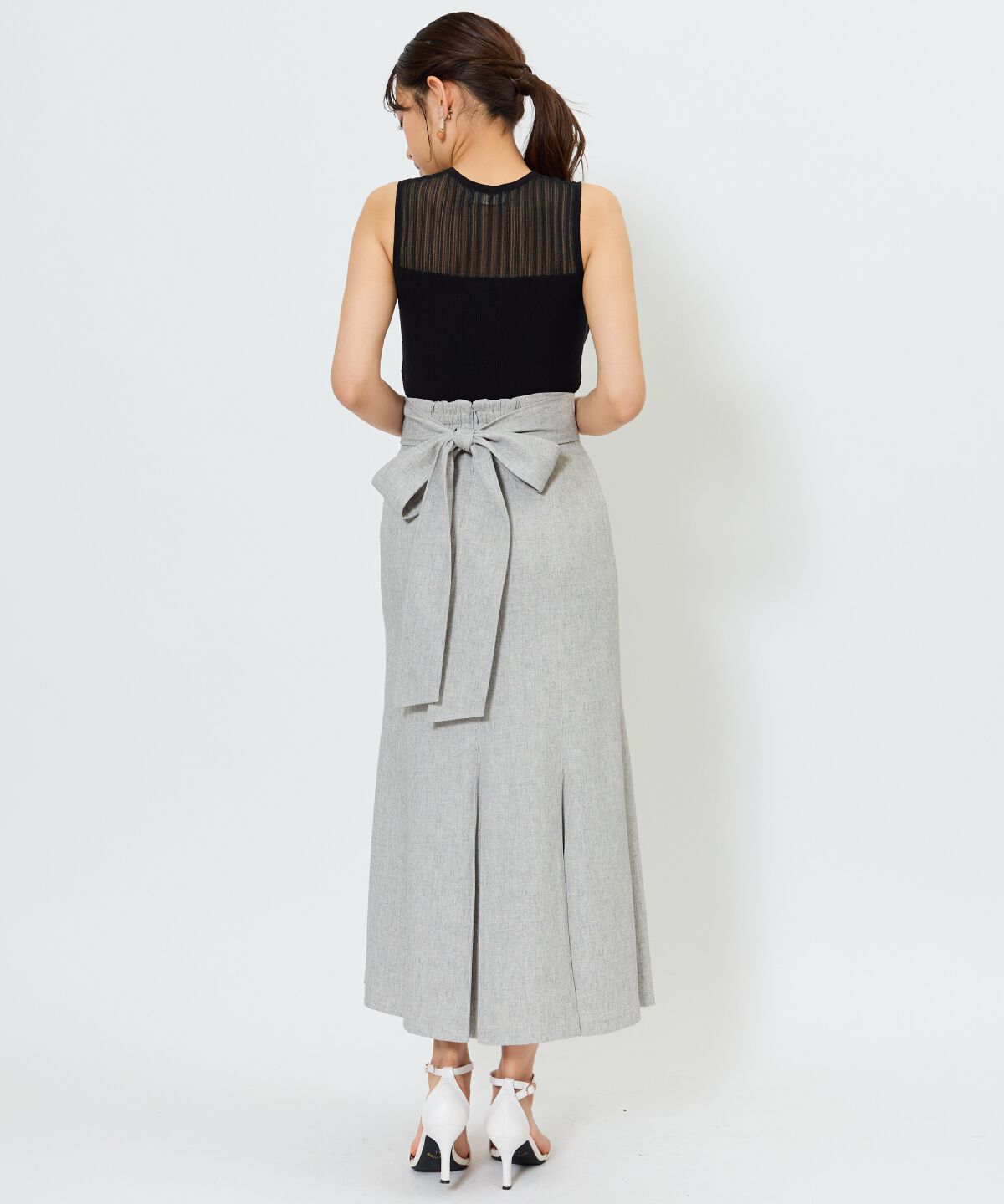 アンドクチュール「バックリボンマーメイドスカート」|フレア|