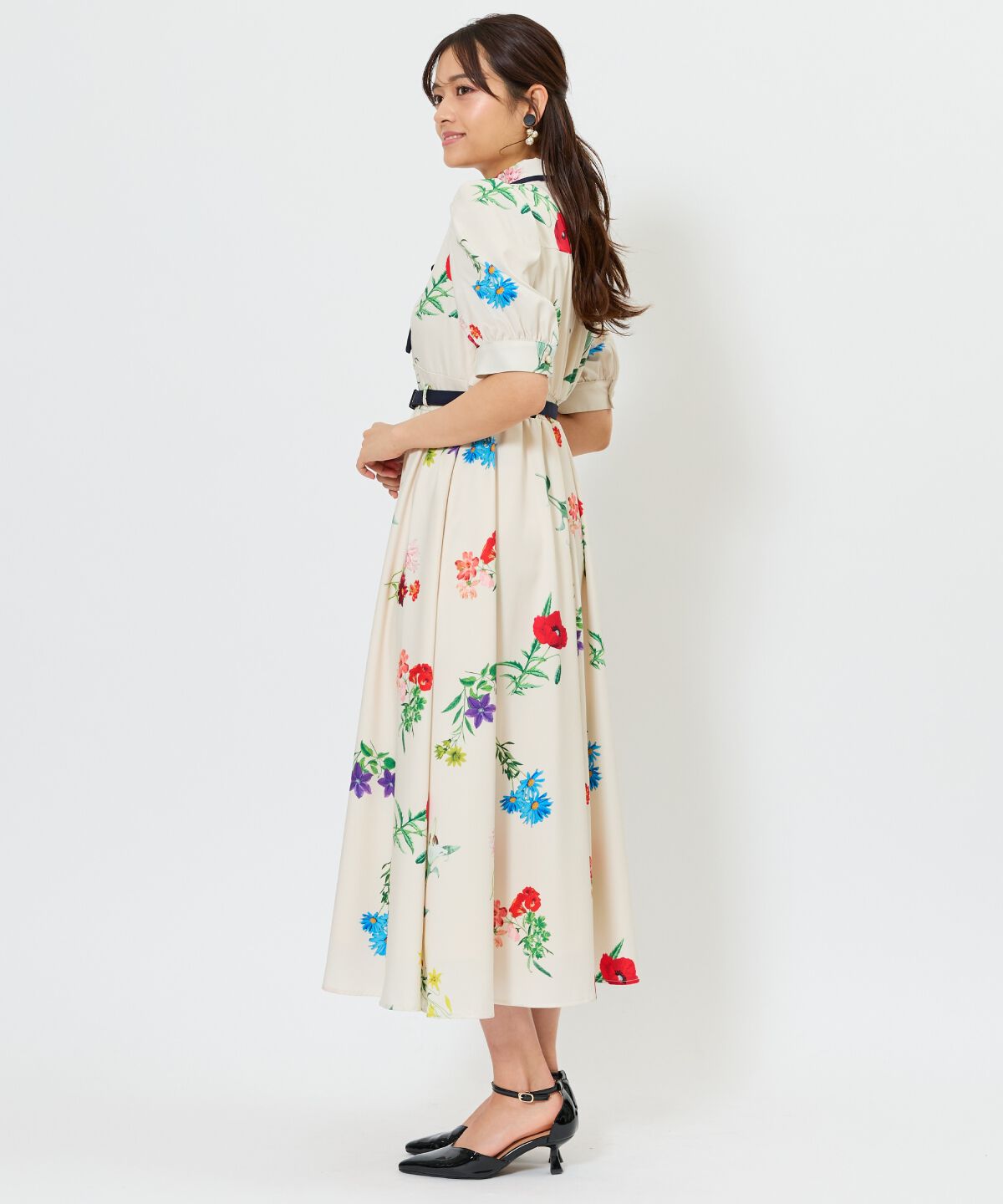 アンドクチュール「ボタニカルフラワーワンピース」|ワンピース|