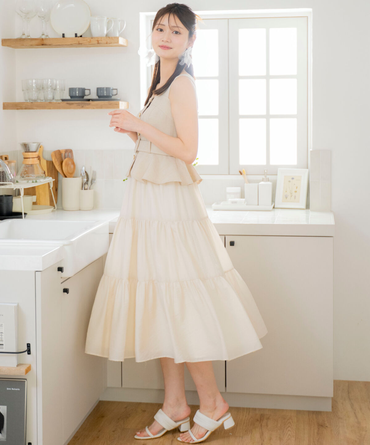 アンドクチュール「ビスチェドッキングワンピース」|ジャンパースカート|