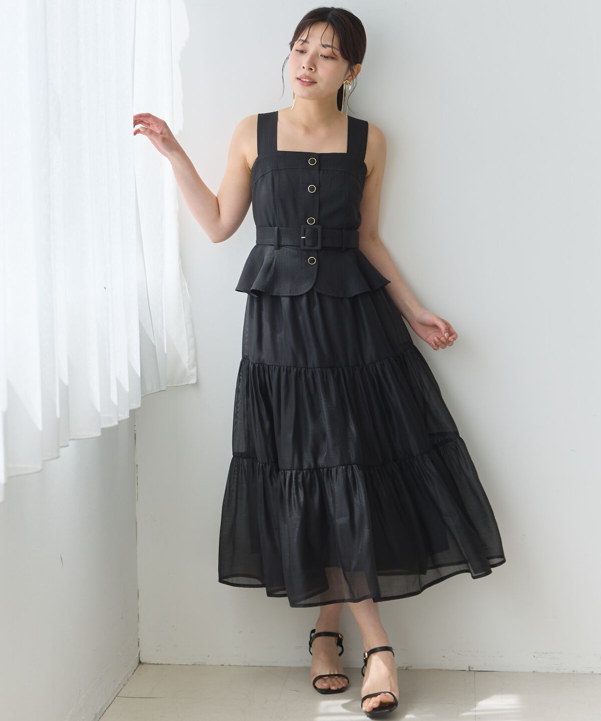 アンドクチュール「ビスチェドッキングワンピース」|ジャンパースカート|