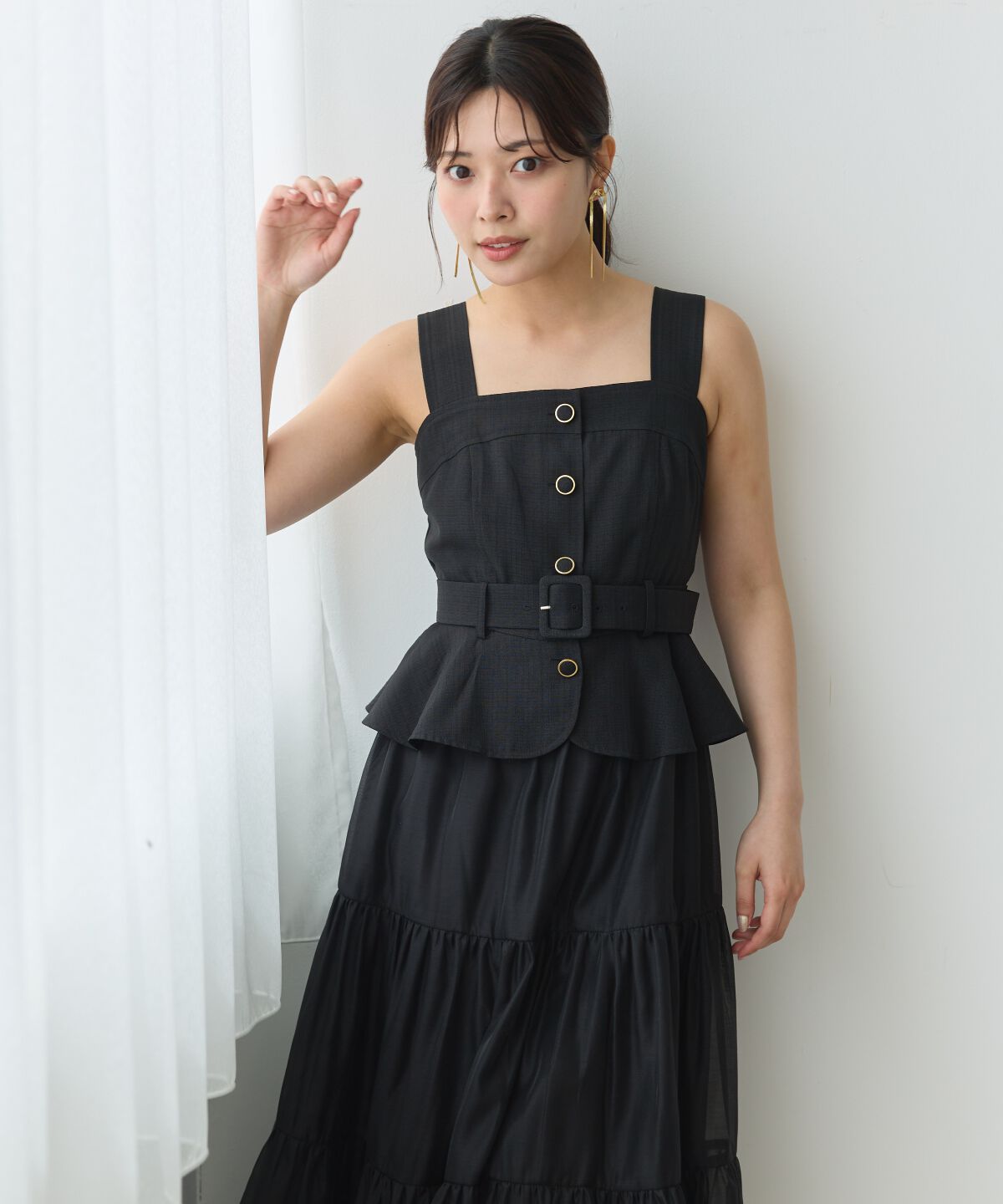 アンドクチュール「ビスチェドッキングワンピース」|ジャンパースカート|