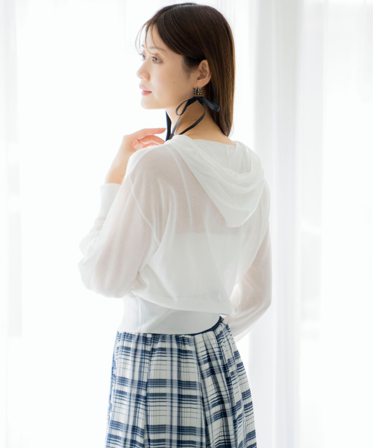 アンドクチュール「シアーZIPフーディー」|パーカー|