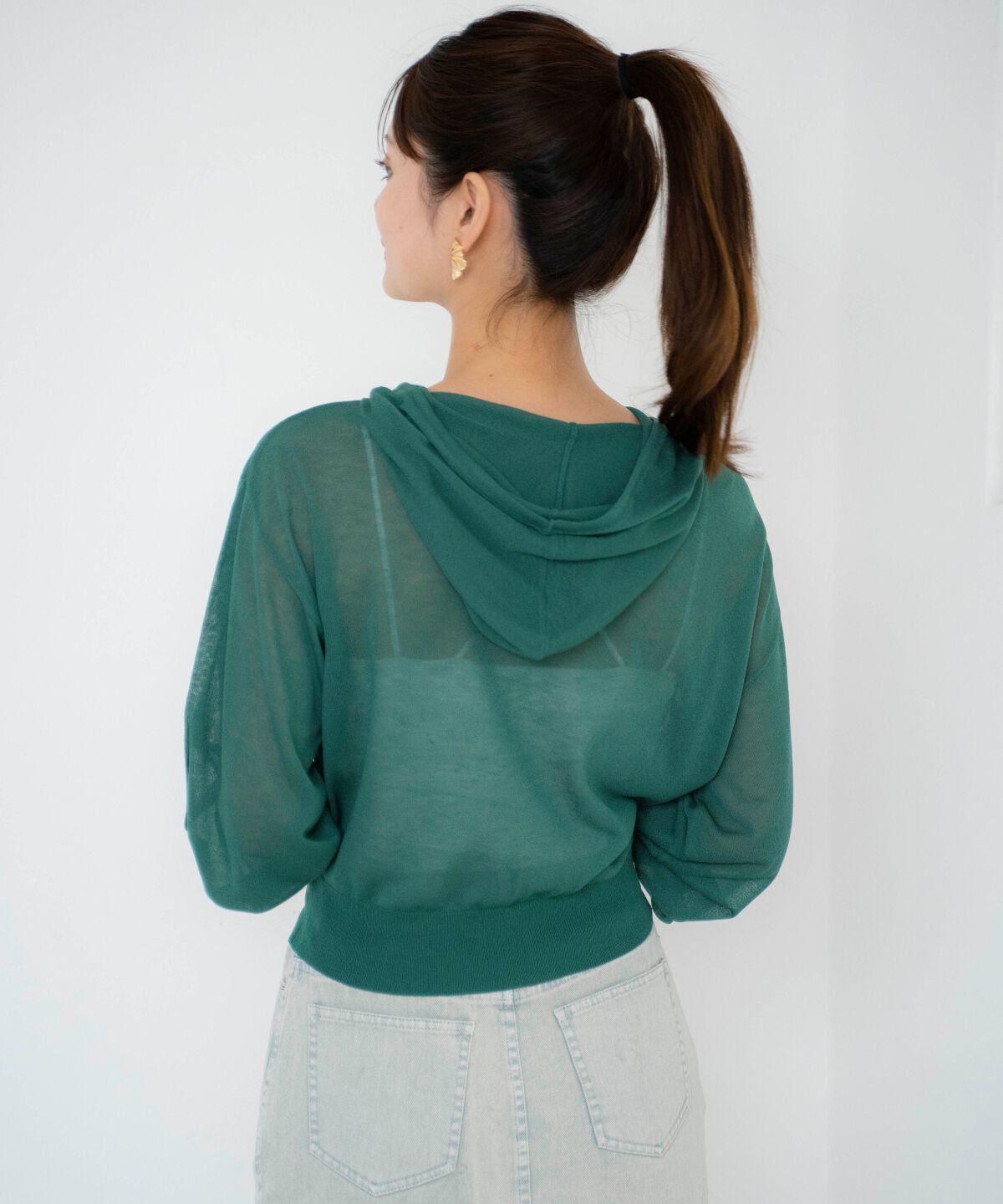 アンドクチュール「シアーZIPフーディー」|パーカー|