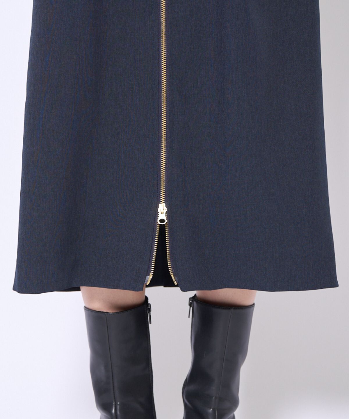 アンドクチュール「センターZIPスカート」|タイト|