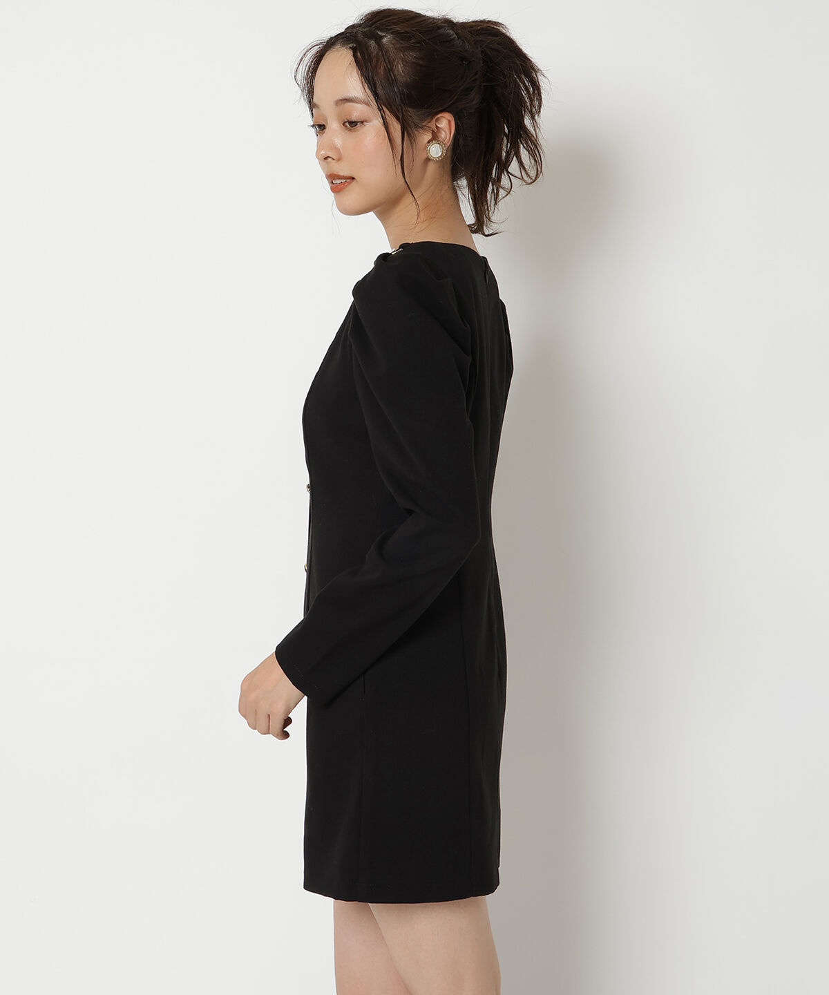 REDYAZEL「デコルテデザインパワショルミニワンピース」|ワンピース|