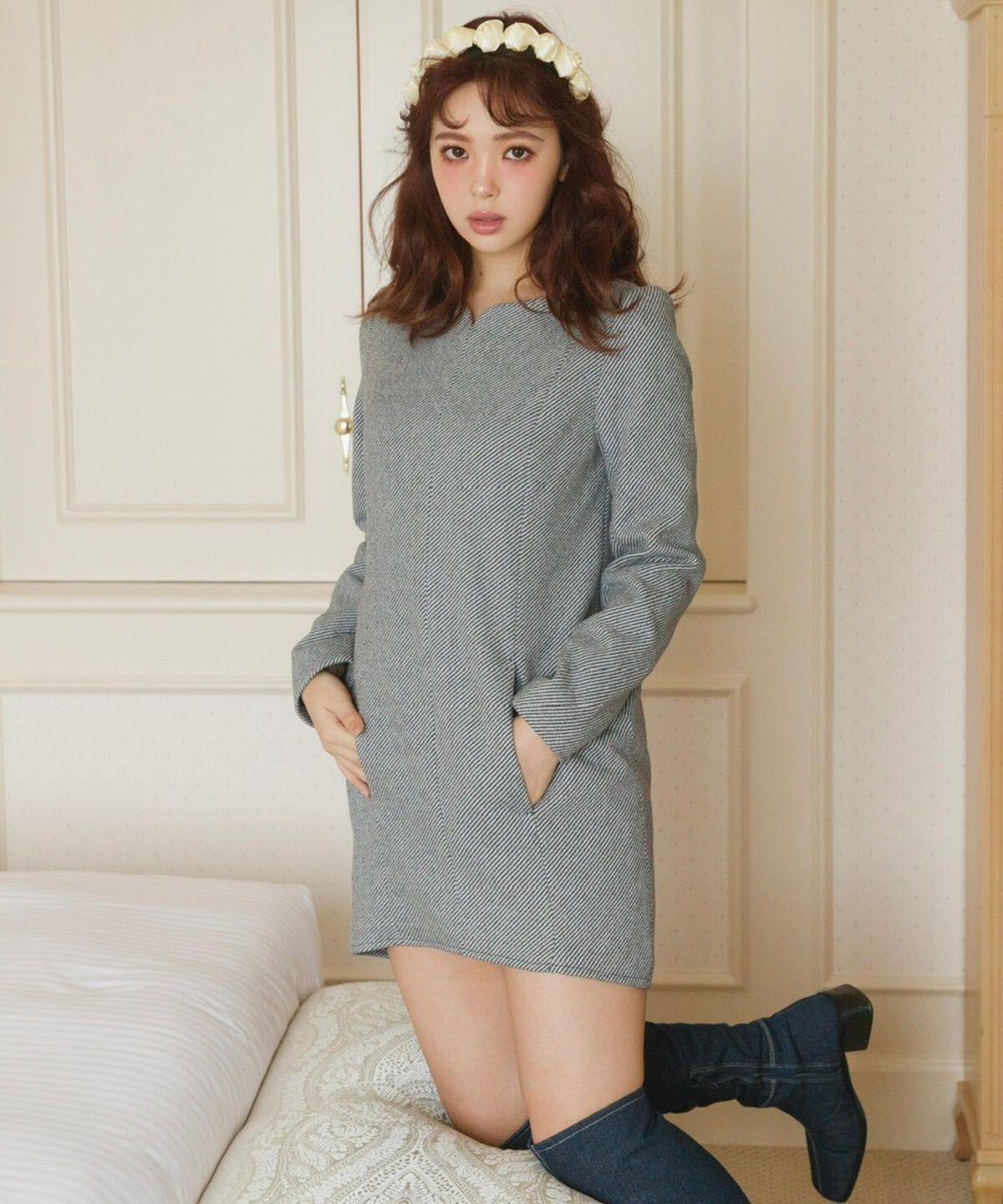 REDYAZEL「ミニコクーンワンピース」|ワンピース|