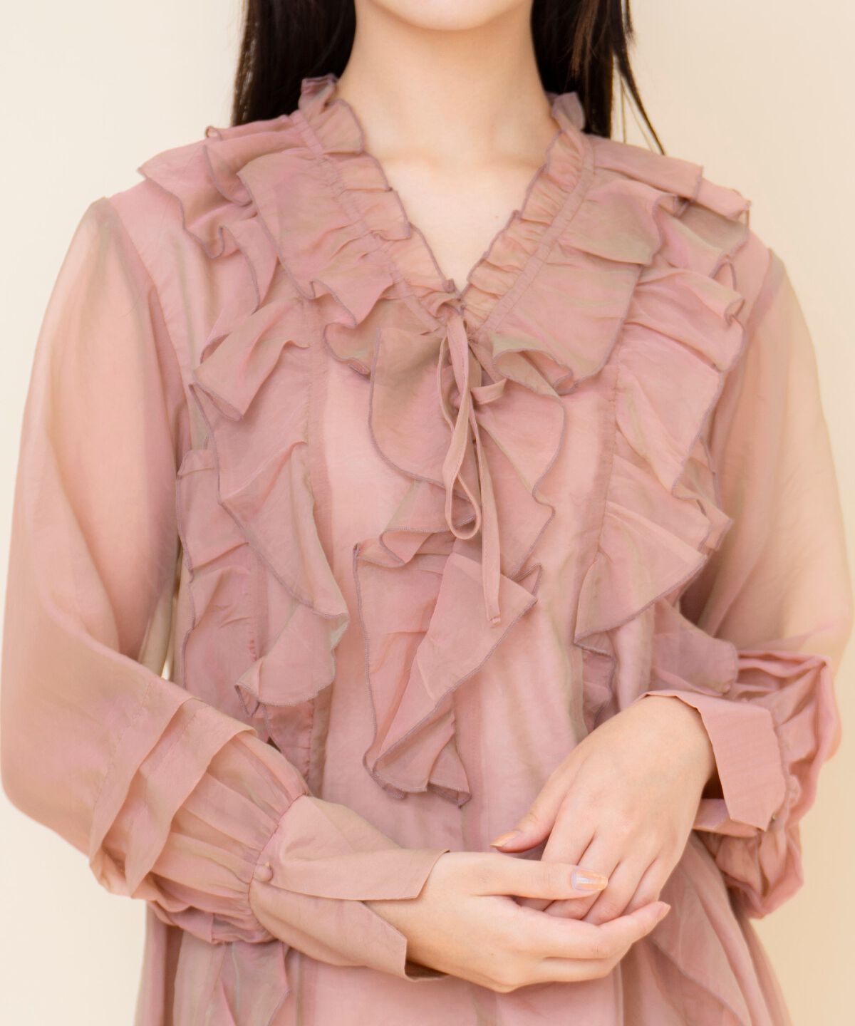 REDYAZEL「シフォンフリルミニワンピース」|ワンピース|