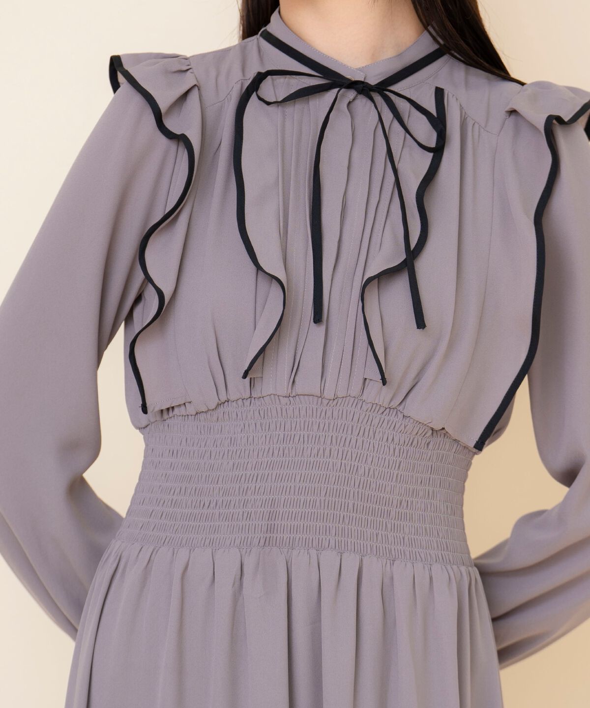 REDYAZEL「バイカラーフリルワンピース」|ワンピース|