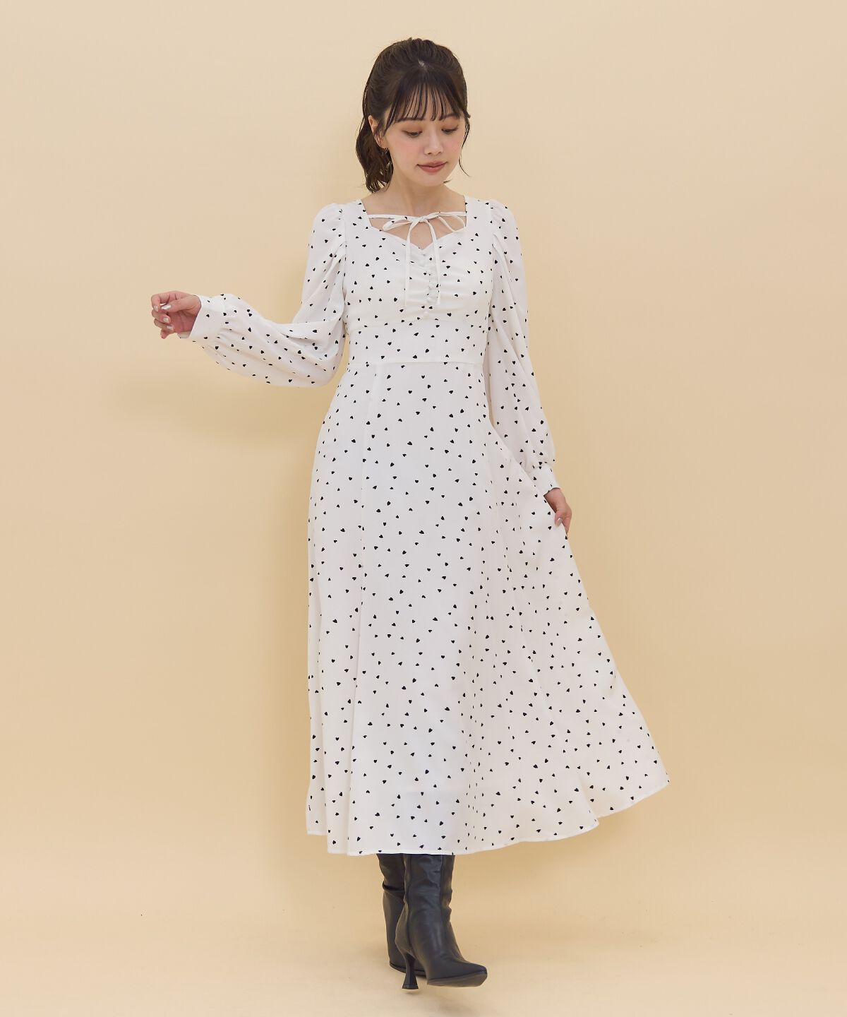 REDYAZEL「ランダムハートプリントワンピース」|ワンピース|