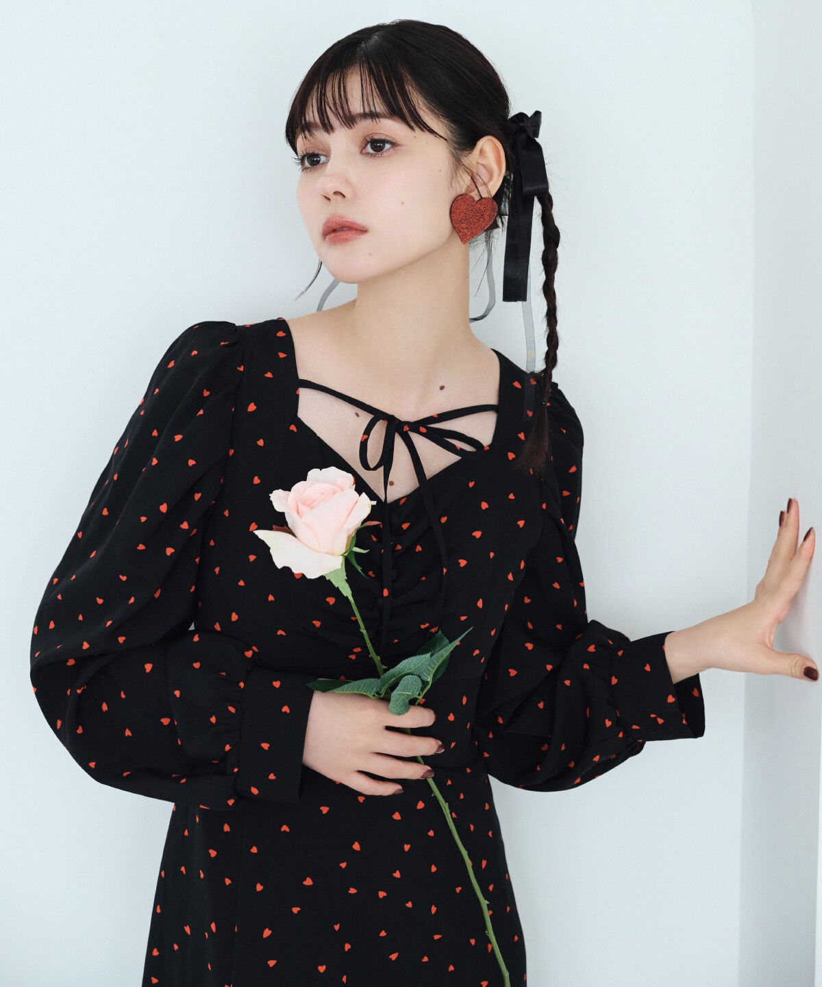 REDYAZEL「ランダムハートプリントワンピース」|ワンピース|