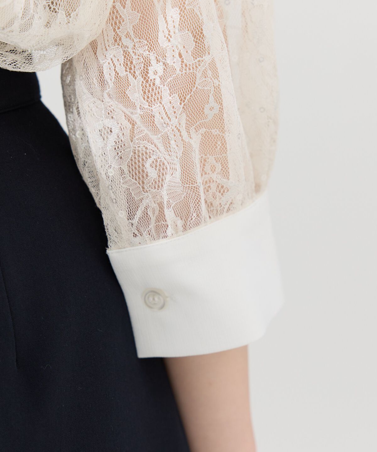 REDYAZEL「ラメスパンコールシアーレースシャツ」|シャツ・ブラウス|