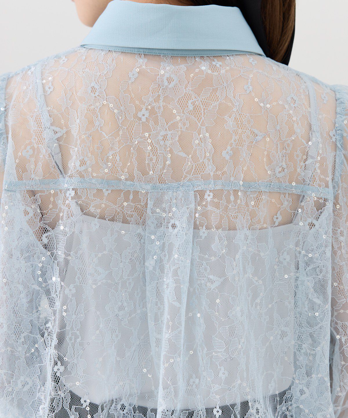 REDYAZEL「ラメスパンコールシアーレースシャツ」|シャツ・ブラウス|