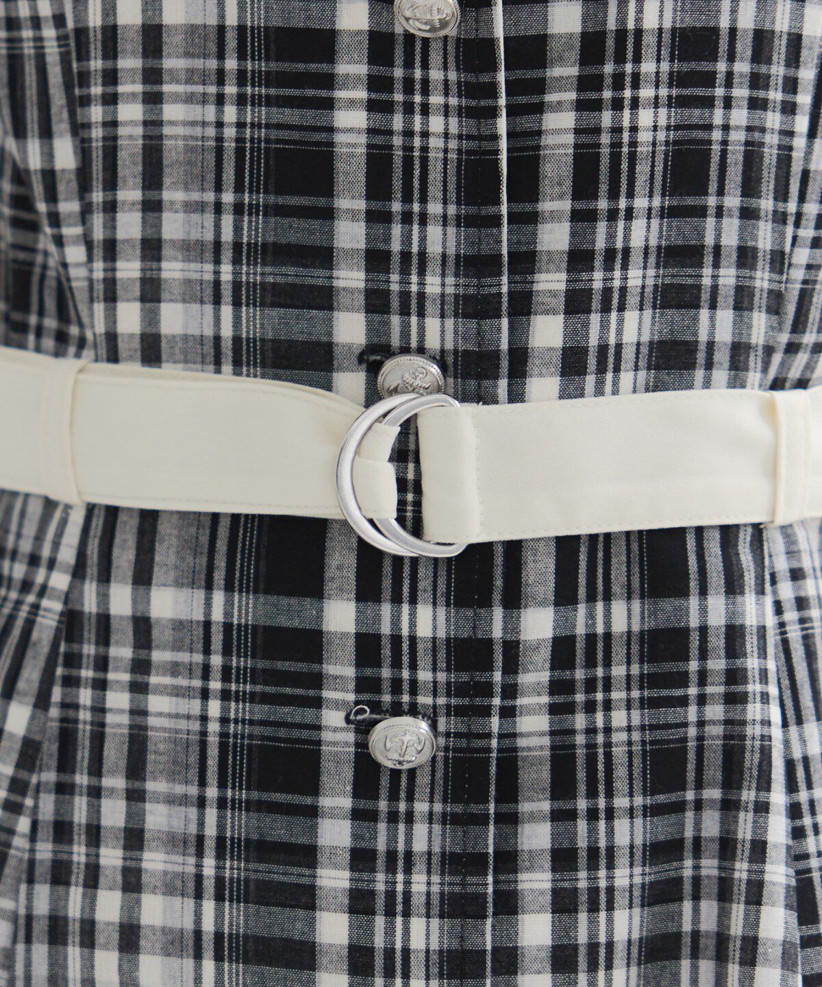 REDYAZEL「バイカラーチェックノースリーブシャツワンピース」|ワンピース|