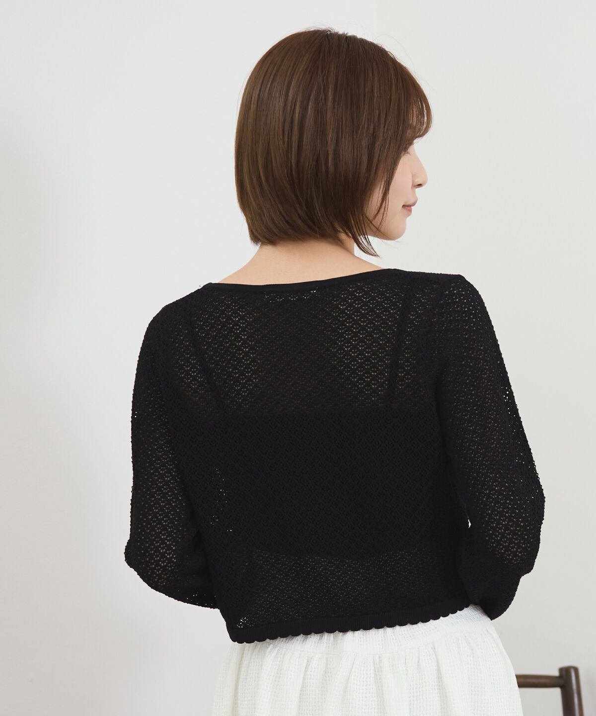 REDYAZEL「クロシェライクWリボンカーディガン」|カーディガン|