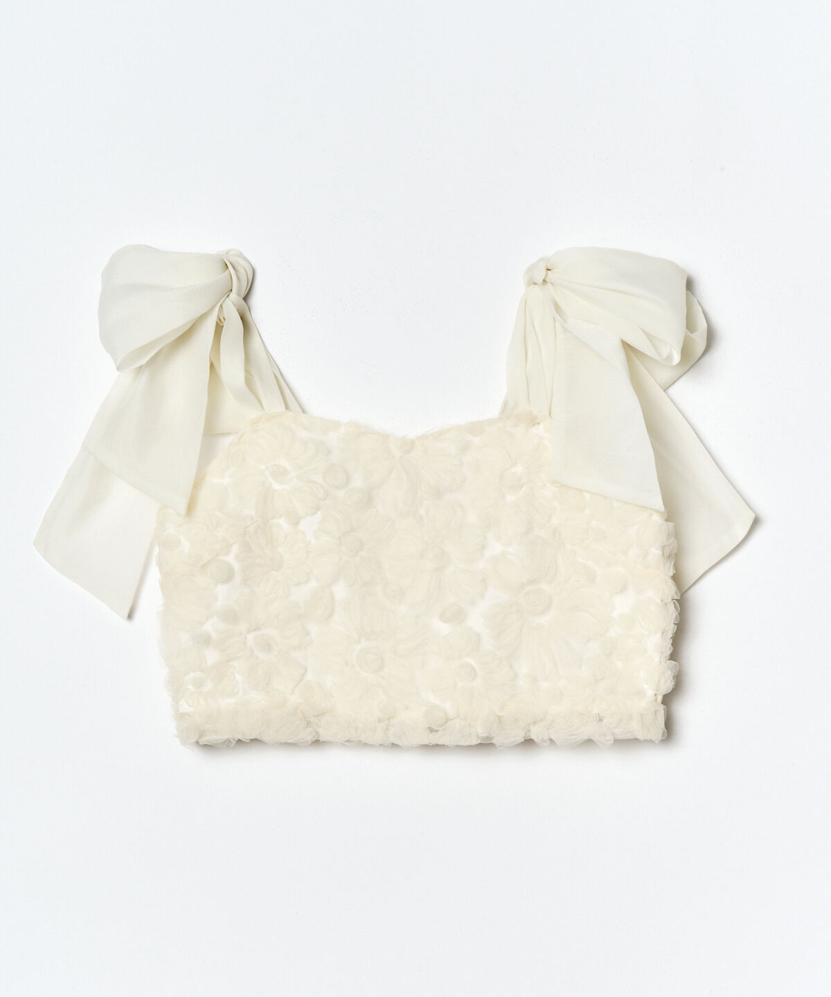 REDYAZEL「3Dフラワーレースショルダーリボンビスチェ」|キャミソール|
