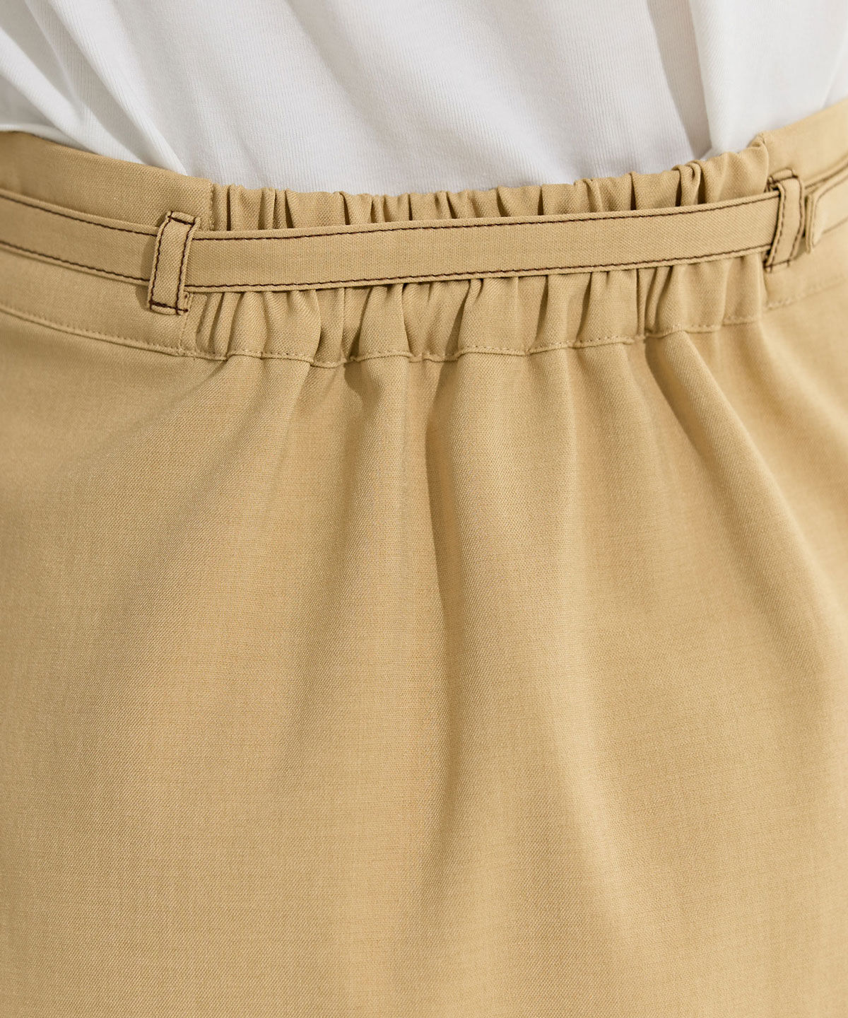 REDYAZEL「コントラストステッチミニスカート」|台形|