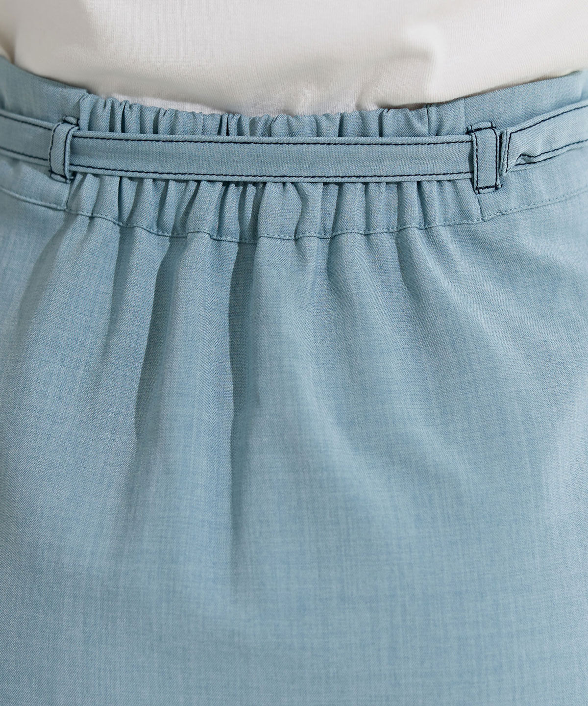 REDYAZEL「コントラストステッチミニスカート」|台形|