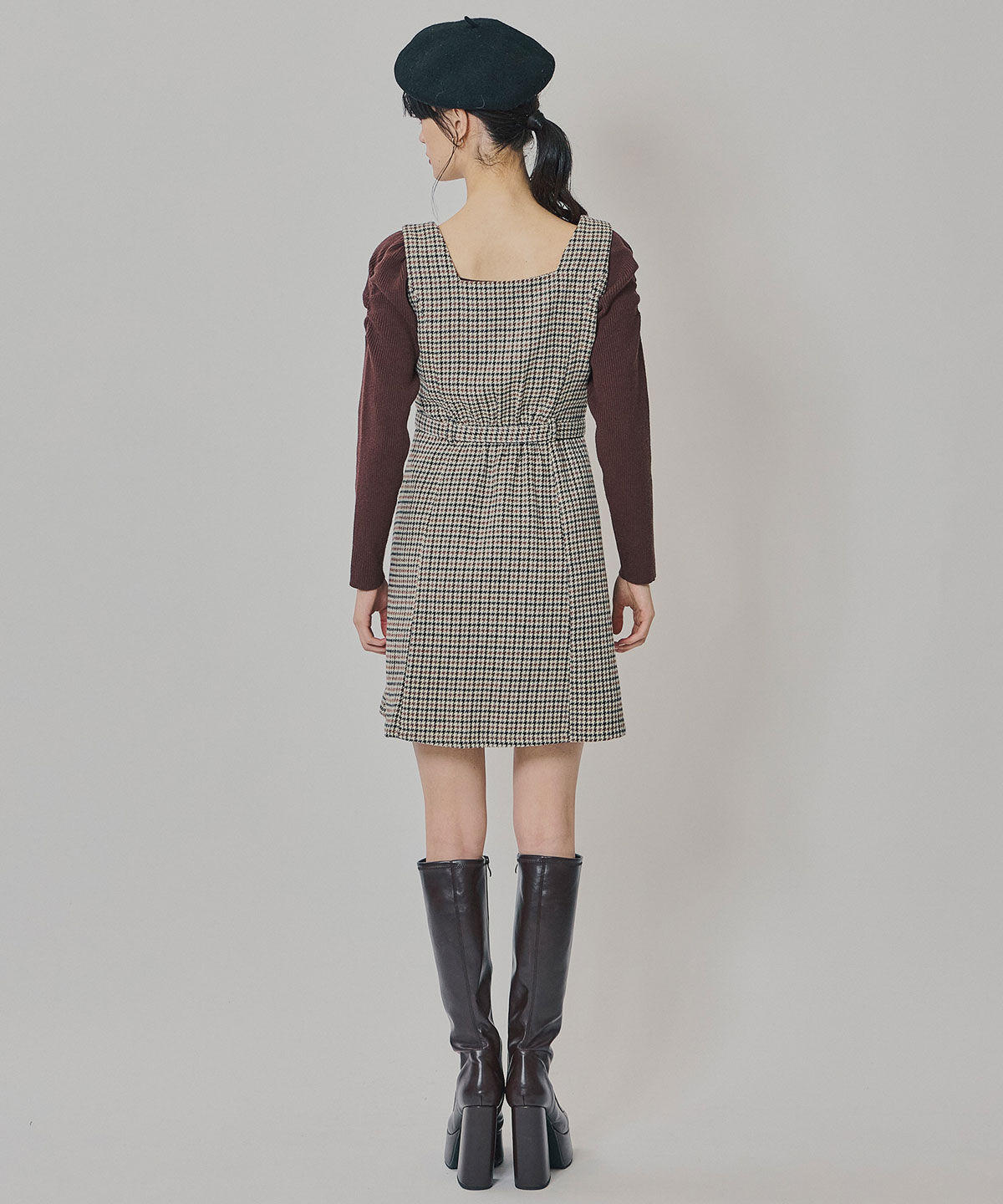 REDYAZEL「ハウンドトゥースショートジャケット&times;ミニワンピース」|ワンピース|