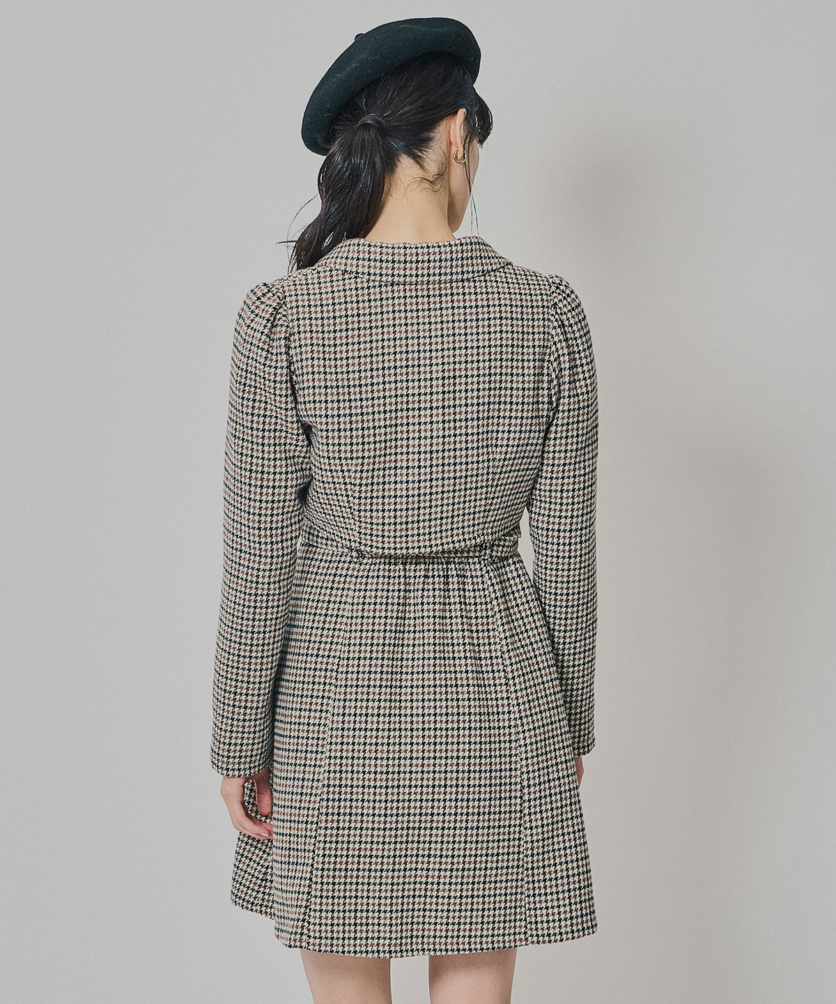REDYAZEL「ハウンドトゥースショートジャケット&times;ミニワンピース」|ワンピース|