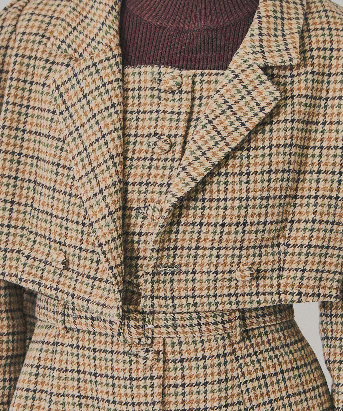 REDYAZEL「ハウンドトゥースショートジャケット&times;ミニワンピース」|ワンピース|