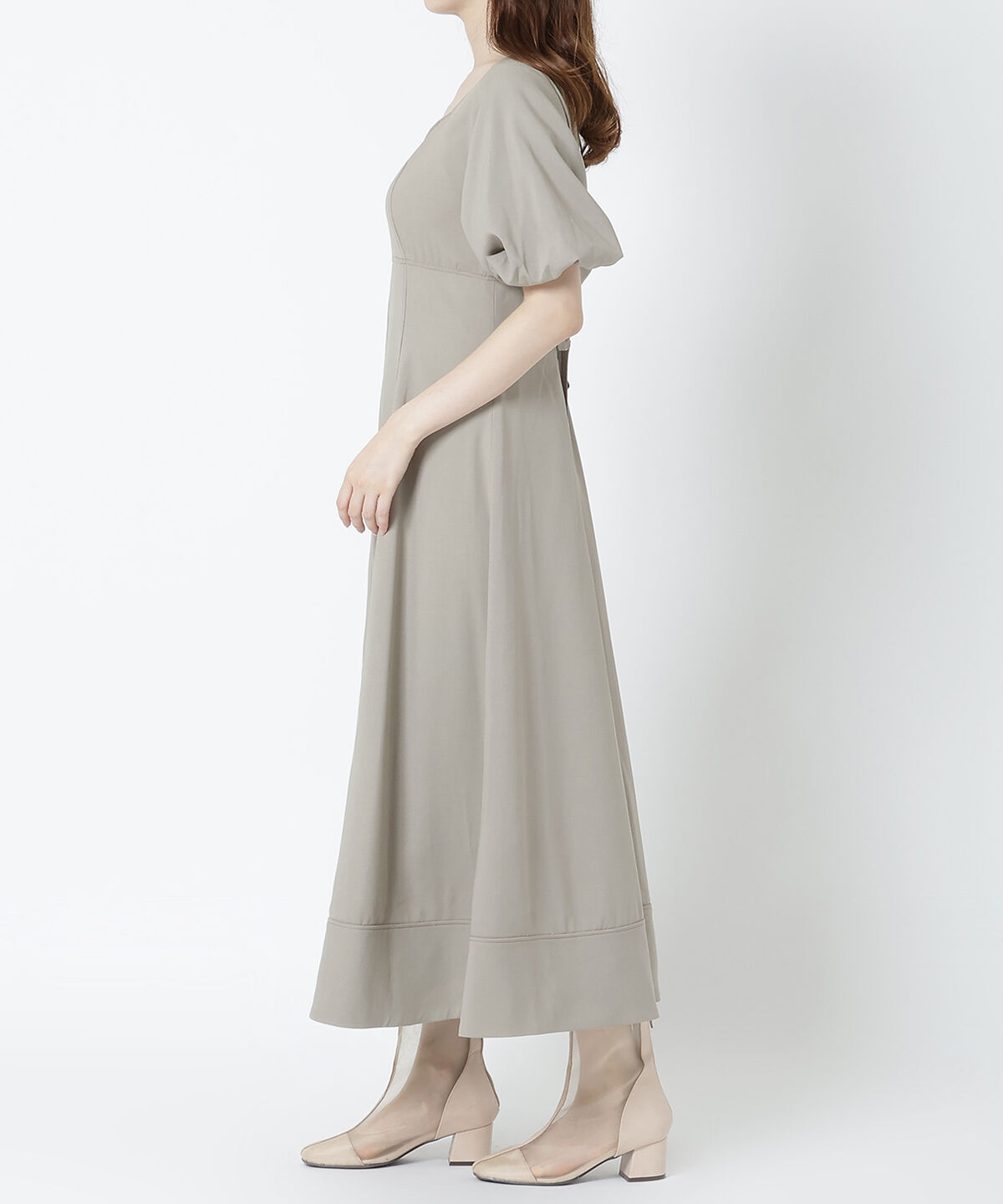 WILLSELECTION「配色ステッチボリューム袖ワンピース」|ワンピース|