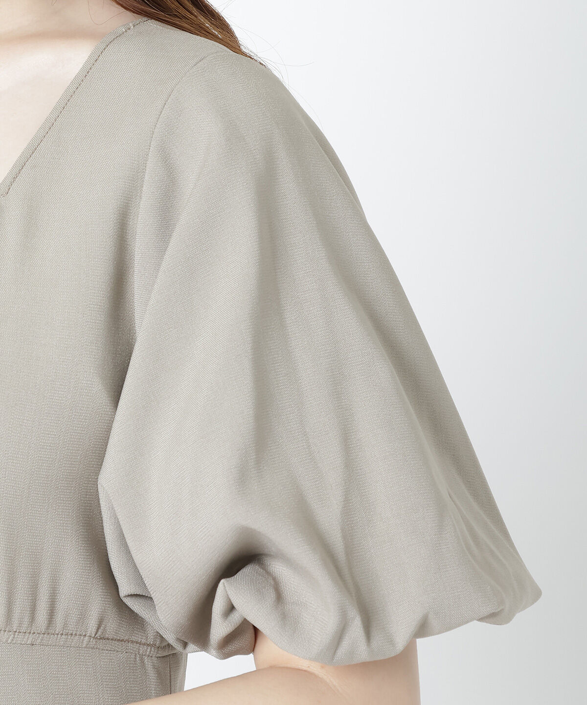 WILLSELECTION「配色ステッチボリューム袖ワンピース」|ワンピース|