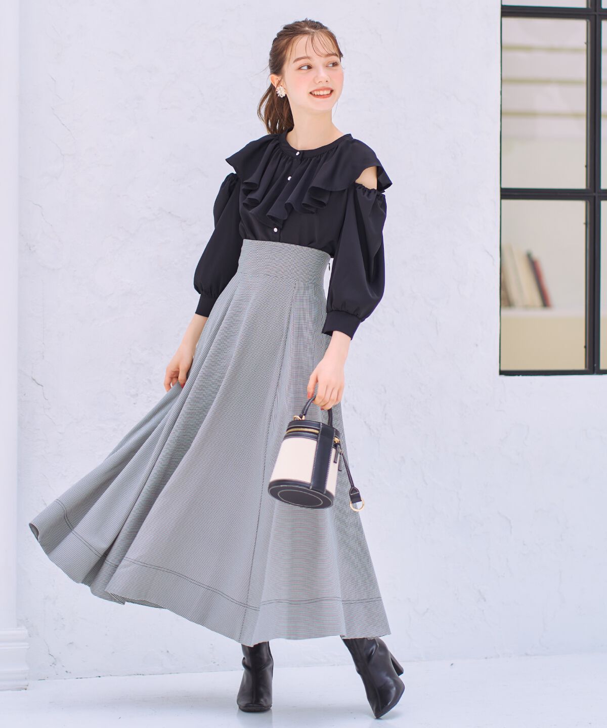 WILLSELECTION「バックレースアップフレアスカート」|フレア|