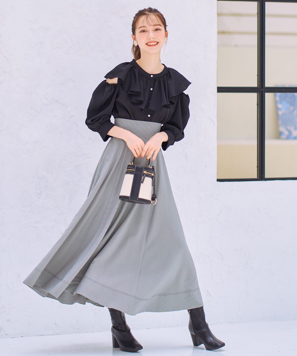 WILLSELECTION「バックレースアップフレアスカート」|フレア|