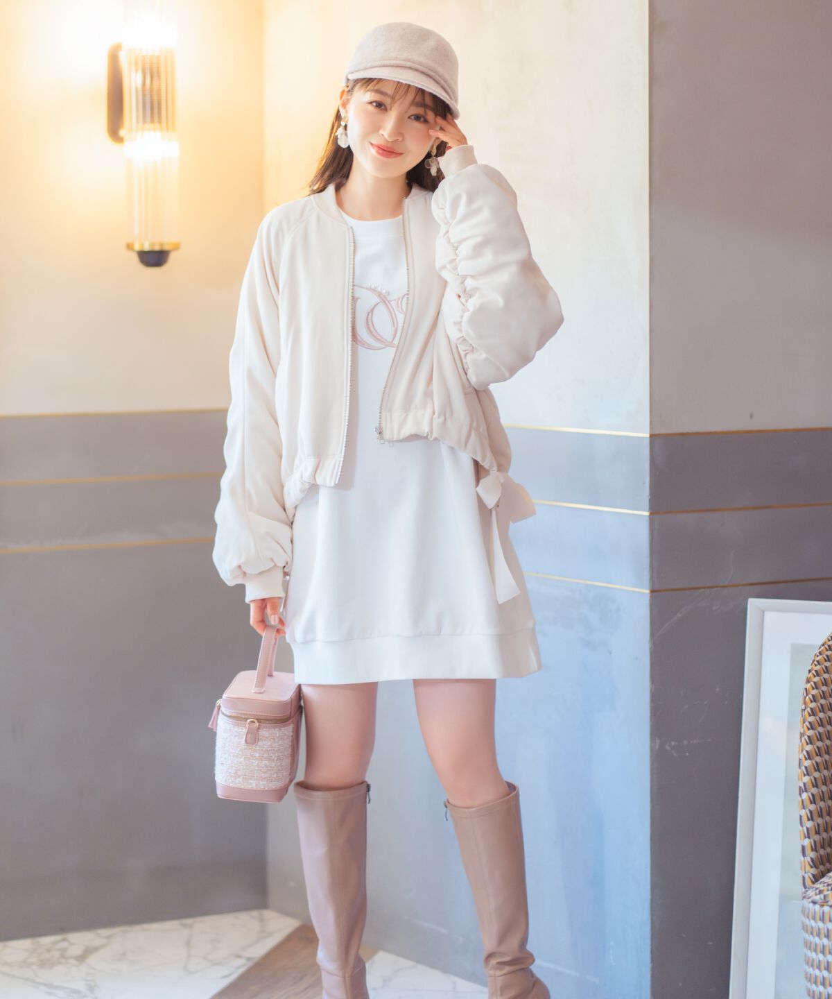 WILLSELECTION「サイドリボンボリューム袖ブルゾン」|ブルゾン・スタジャン|