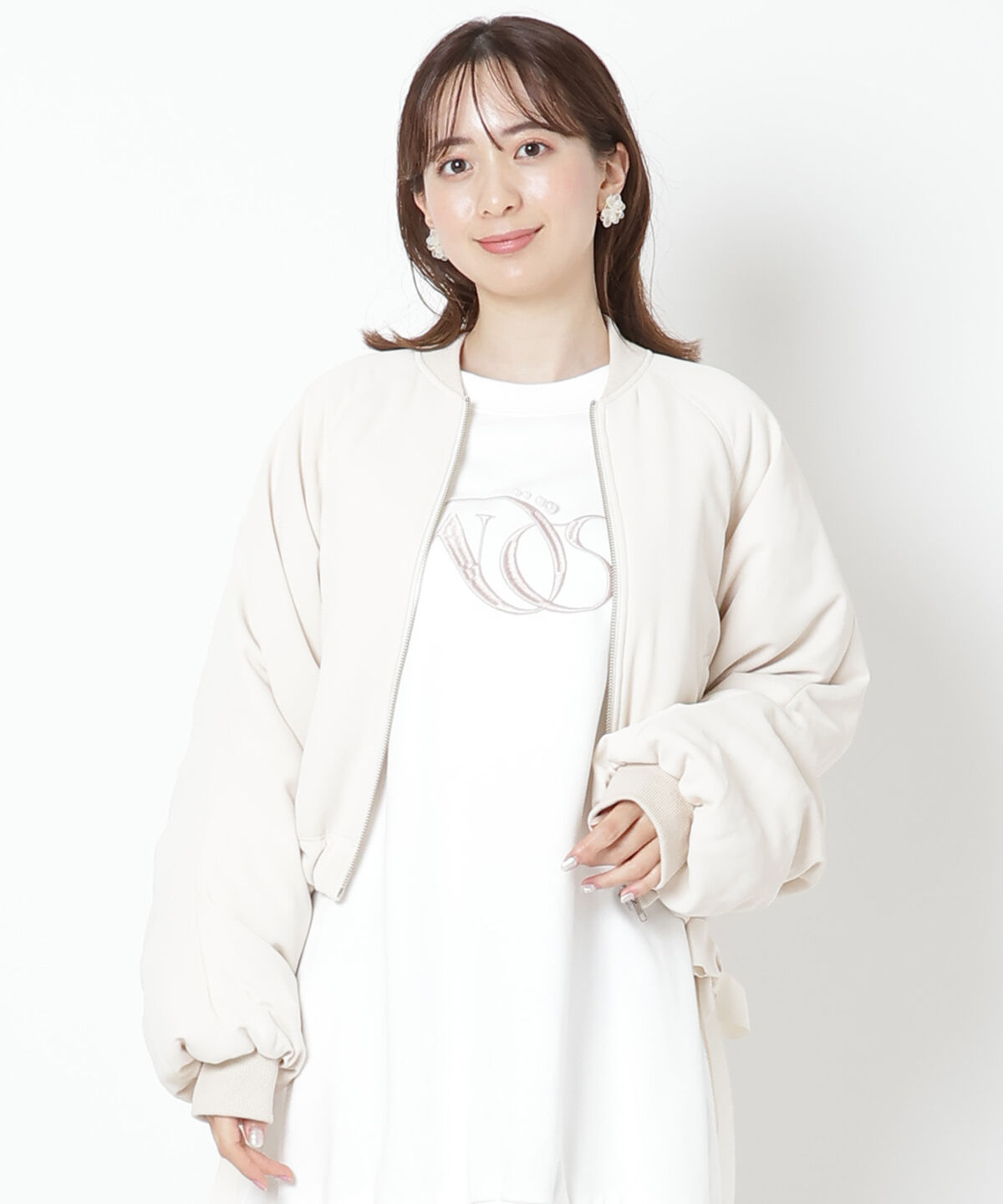 WILLSELECTION「サイドリボンボリューム袖ブルゾン」|ブルゾン・スタジャン|